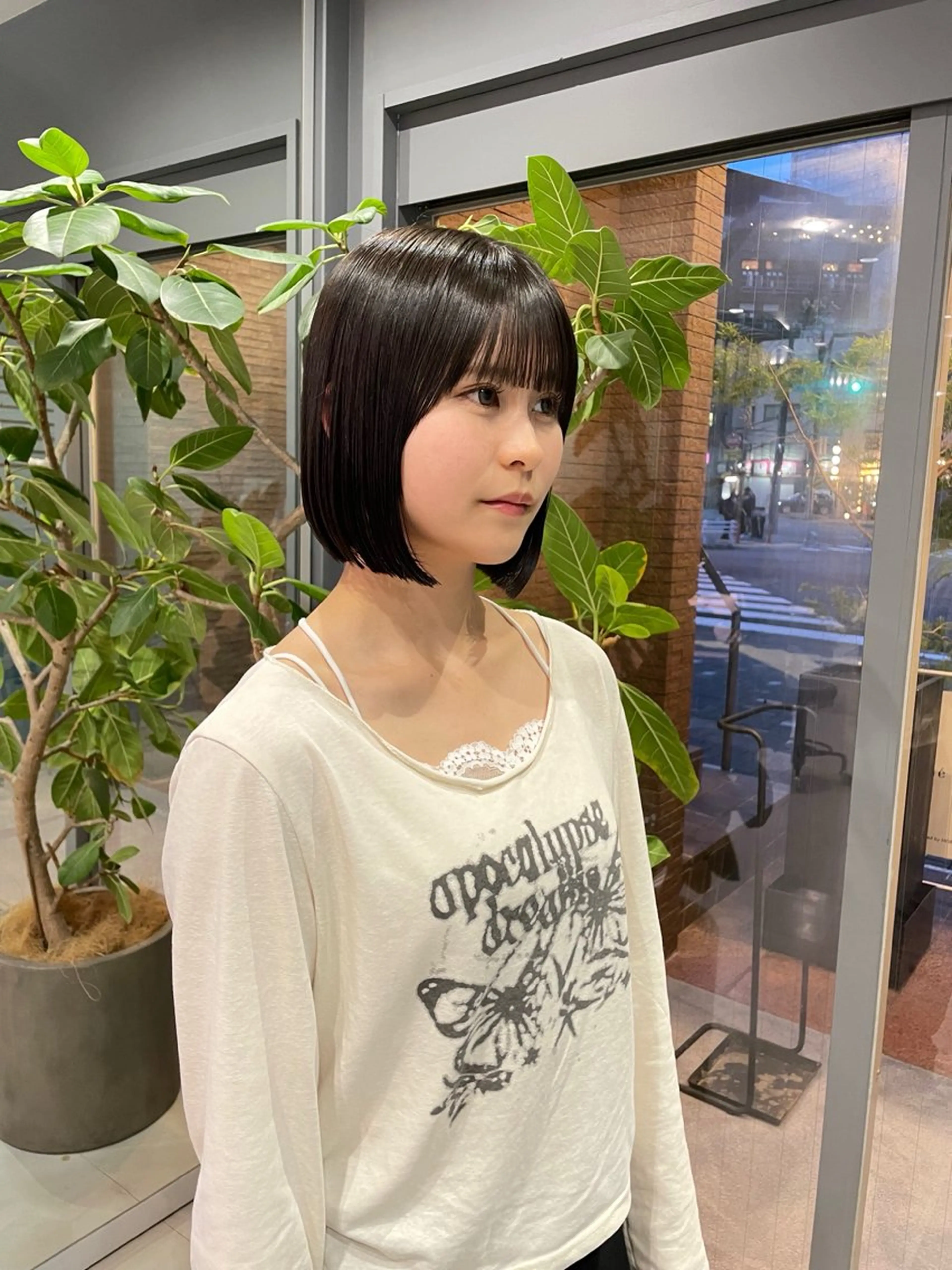 カラー カット ヘアカラー トリートメント noe tton所属・あゆな/名古屋/ ボブ/透明感カラーのヘアスタイル