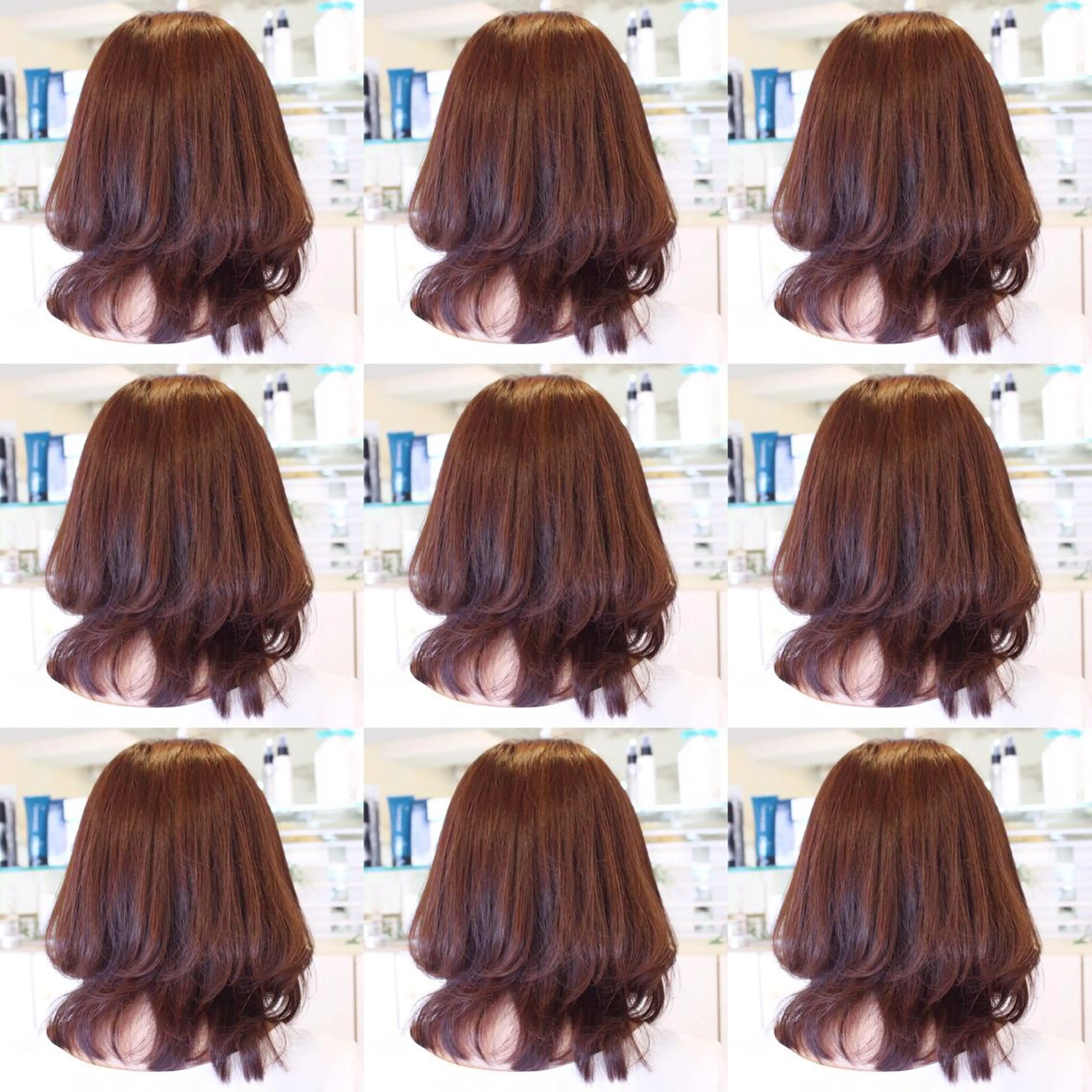 ミディアム カラー 松本 美香のヘアスタイル