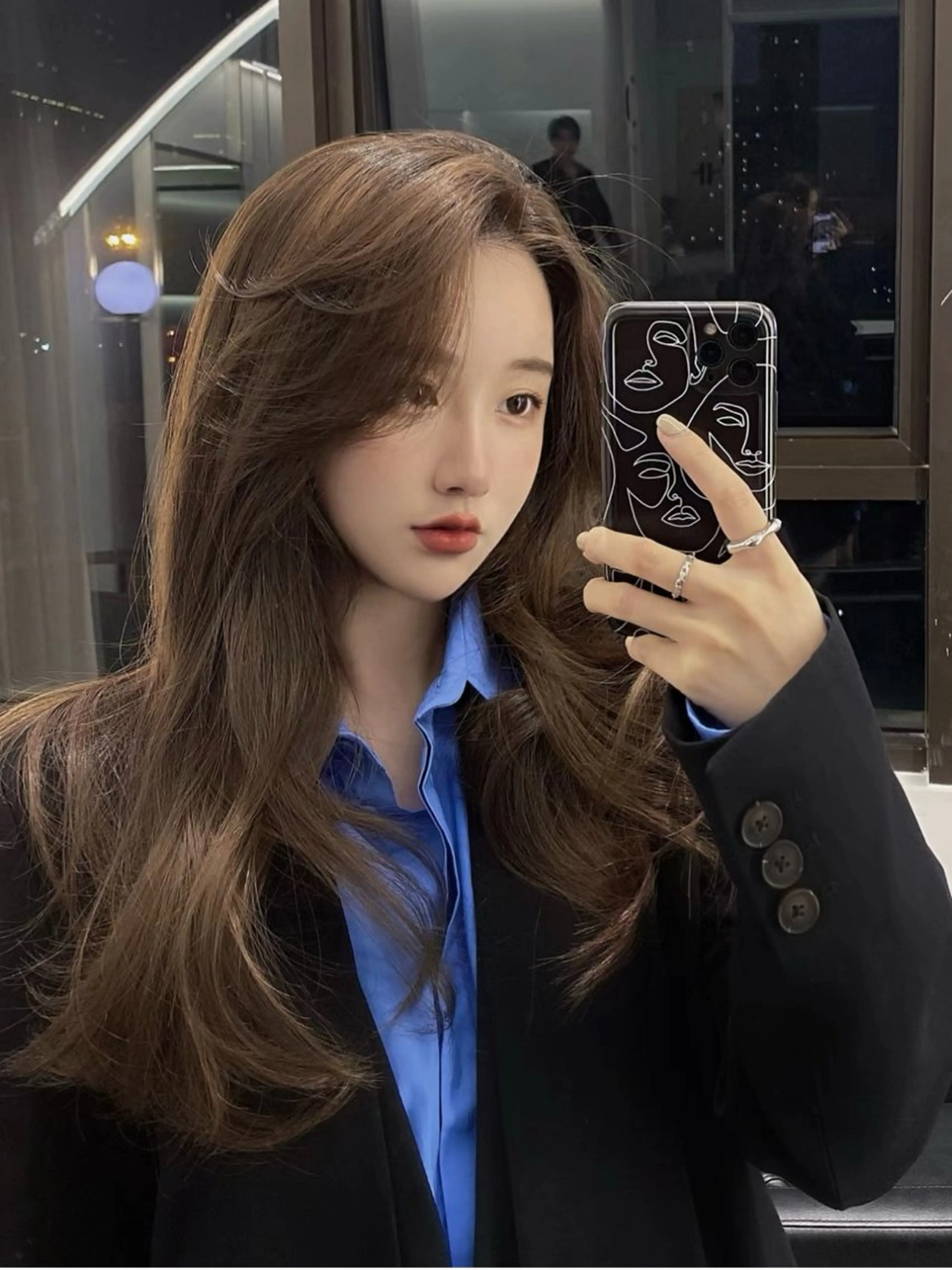 ロング カラー ブラウンカラー 髪質改善 レイヤーカット トリートメント ワンホンレイヤー カット ヘアカラー トリートメント レイヤーカット ケラチン/Kaitoのヘアスタイル