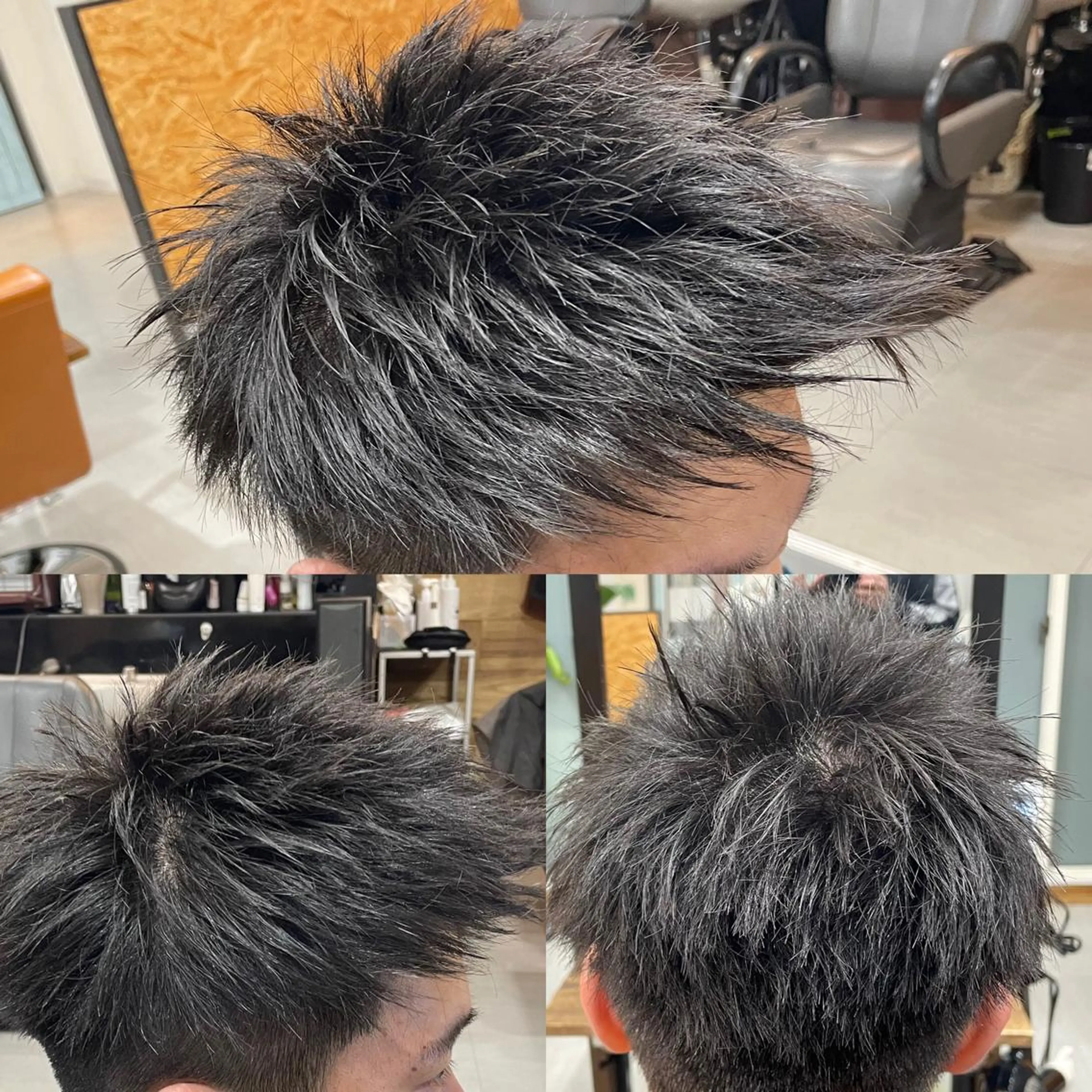 メンズ ビジネス モヒカン 刈り上げ メンズベリーショート カット かんばら りょーいのヘアスタイル