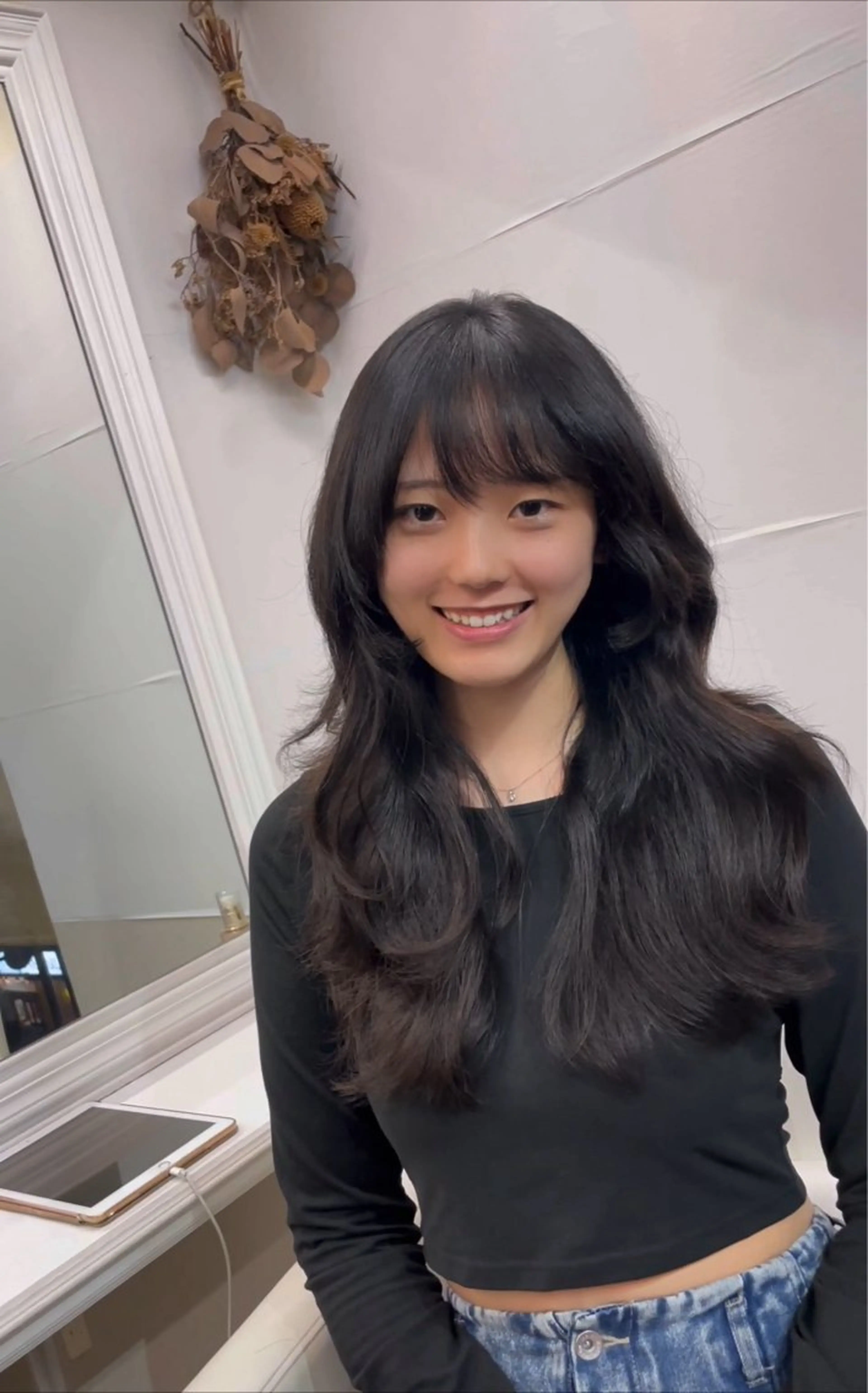ロング パーマ 韓国風ヘア カット パーマ トリートメント TMJ所属・バズる韓国ヘア 🇰🇷溝邊　拓麿のヘアスタイル