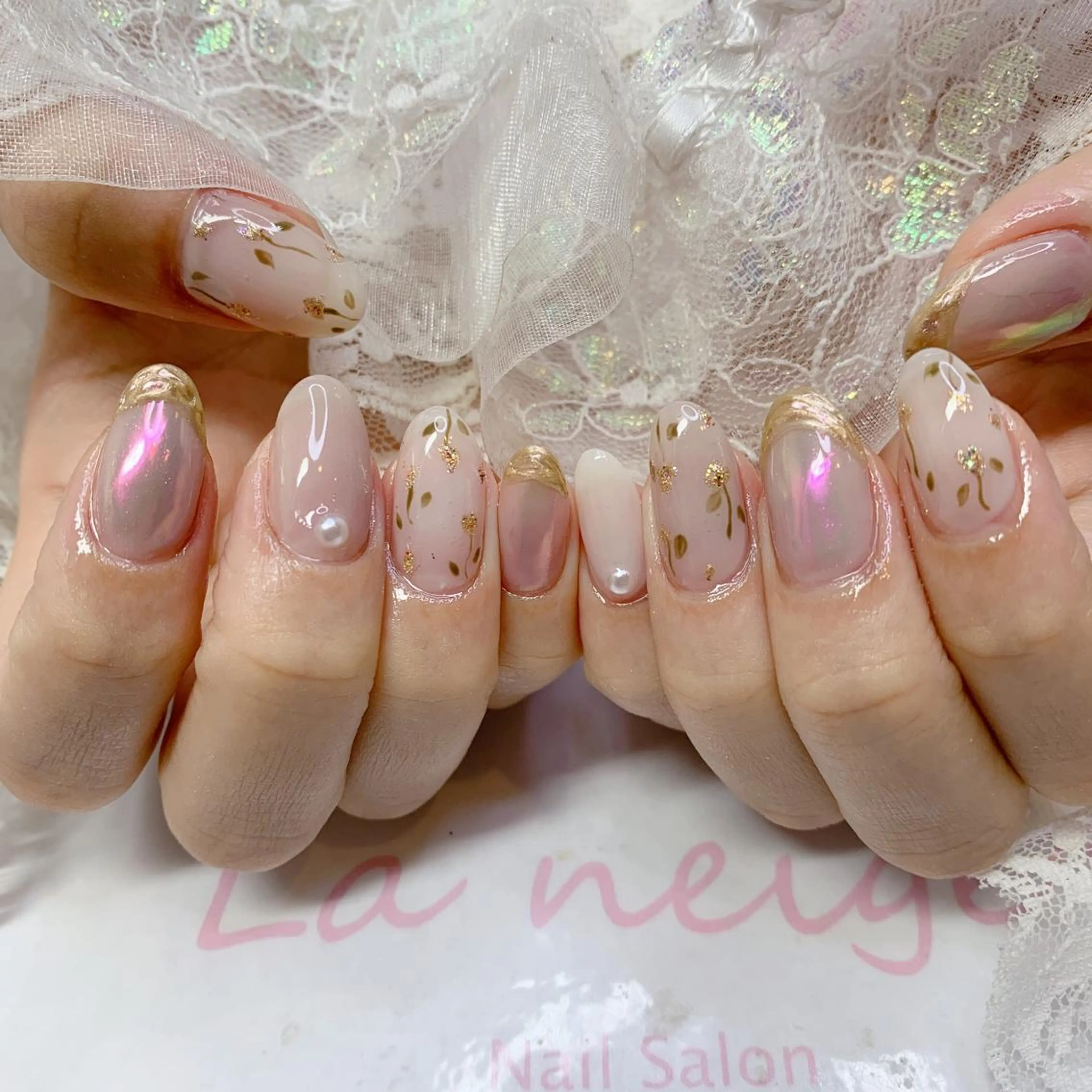 ネイル ハンドネイル La neige* yuki 🥯🍑のネイルデザイン