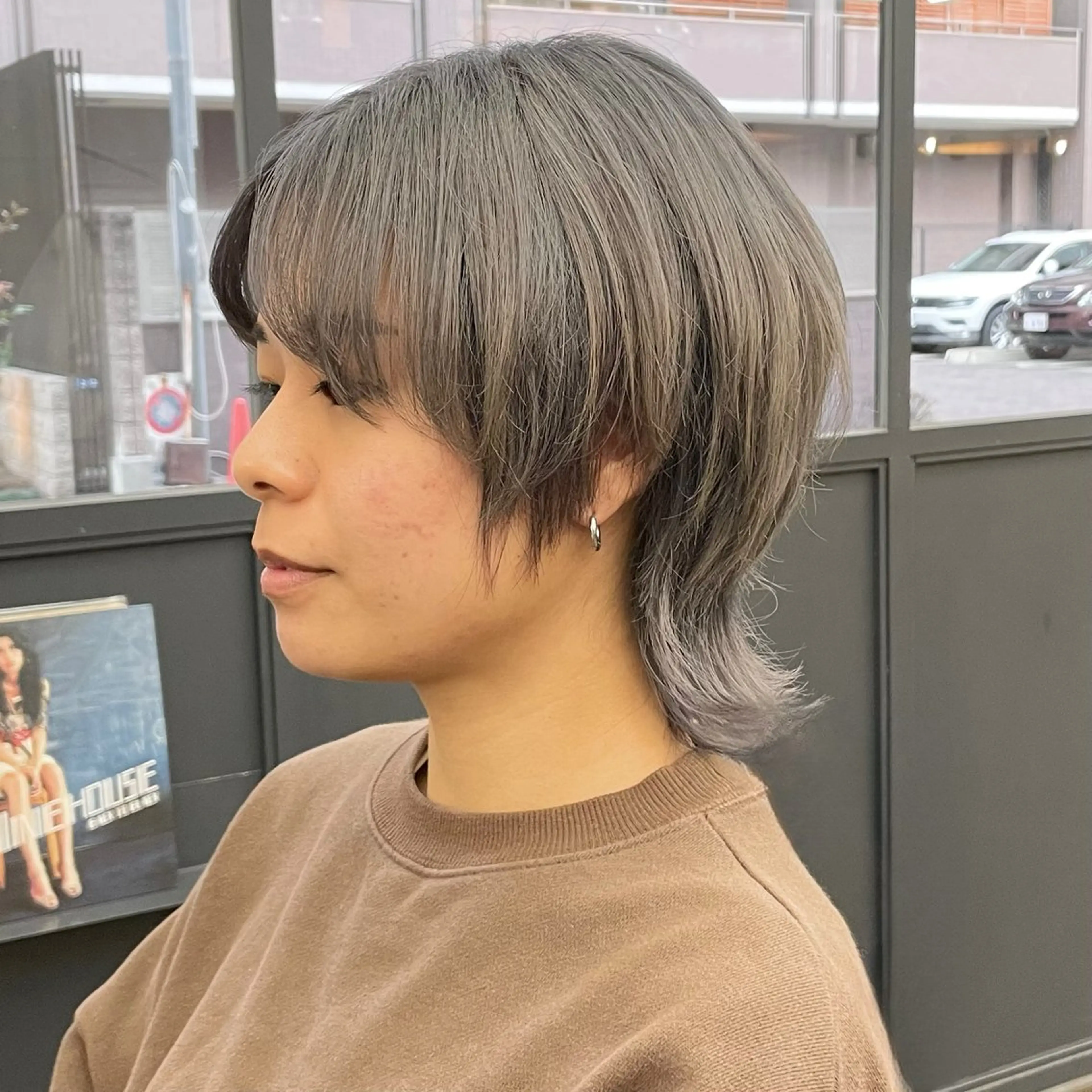 ショート カラー メンズ メンズブリーチ メンズウルフカット ブリーチ シルバー ショートヘア カット ヘアカラー トリートメント ヘアセット ✂︎ウルフ・ショート ✂︎MIKUNIのヘアスタイル
