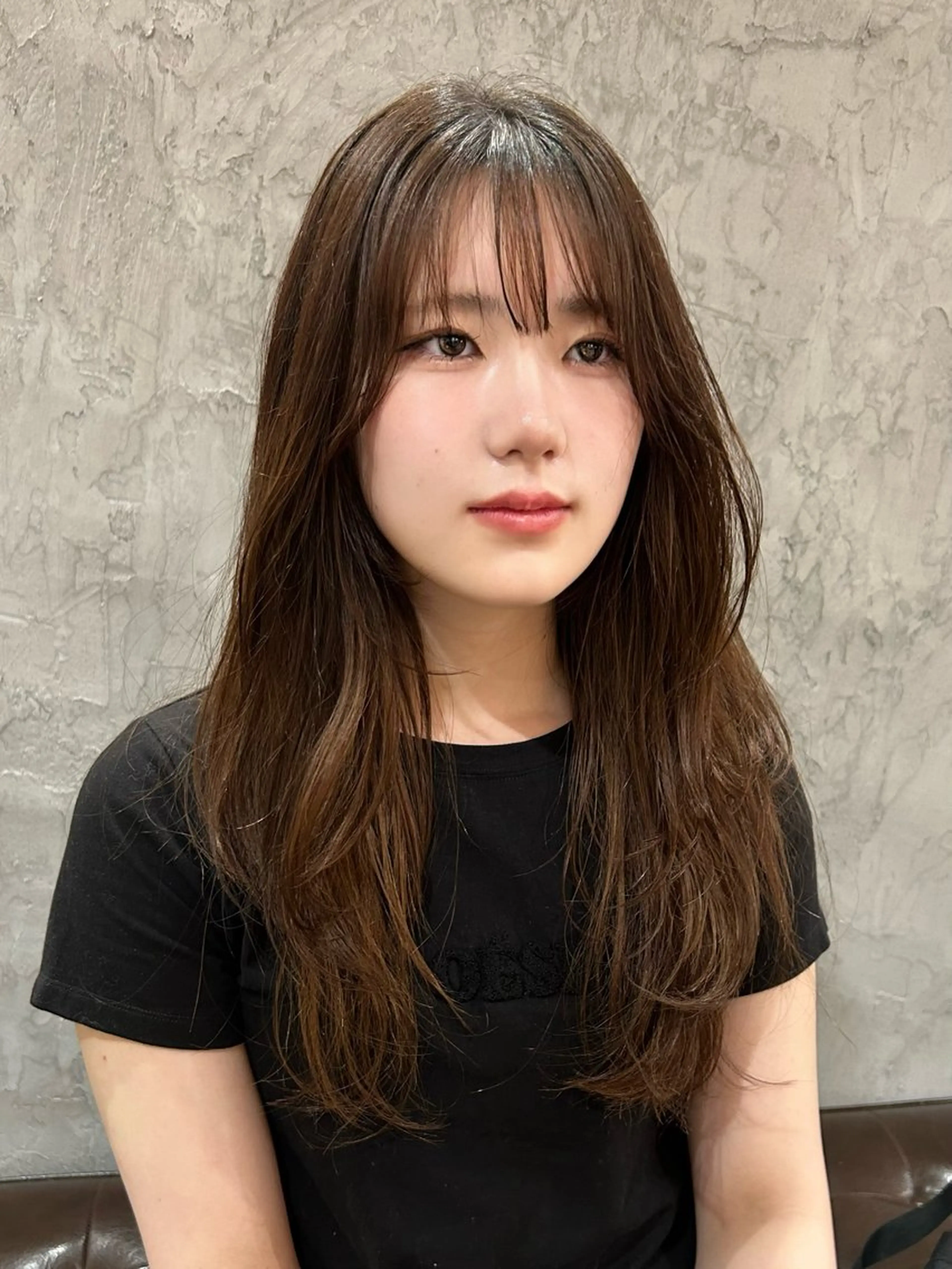 ロング ハイレイヤー 韓国風ヘア レイヤーカット 梅田/透明感カラー ボブレイヤーきょうかのヘアスタイル