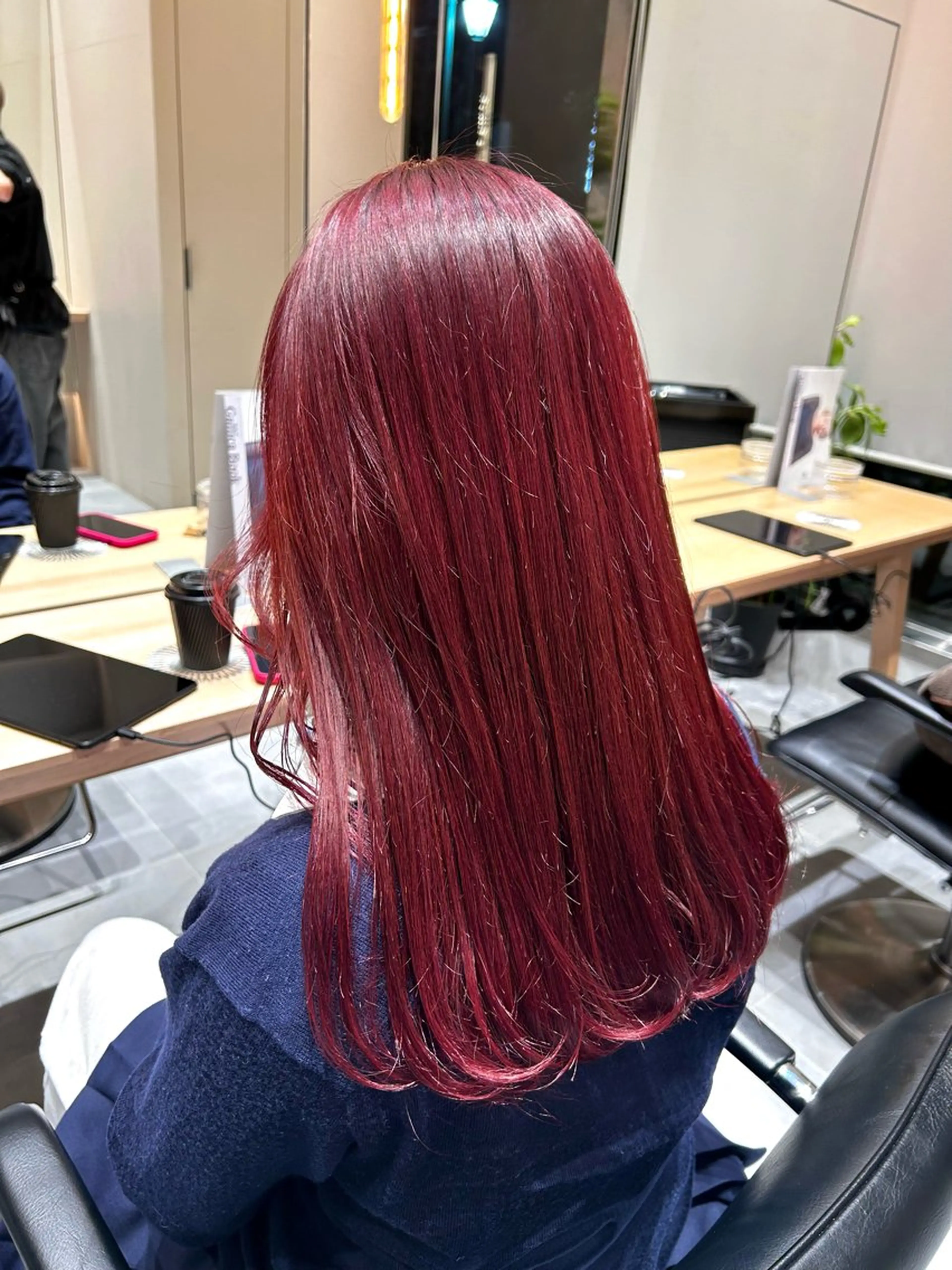 セミロング カラー ヘアカラー トリートメント ヘアセット ショートカット/ ハイトーン🪼風香のヘアスタイル