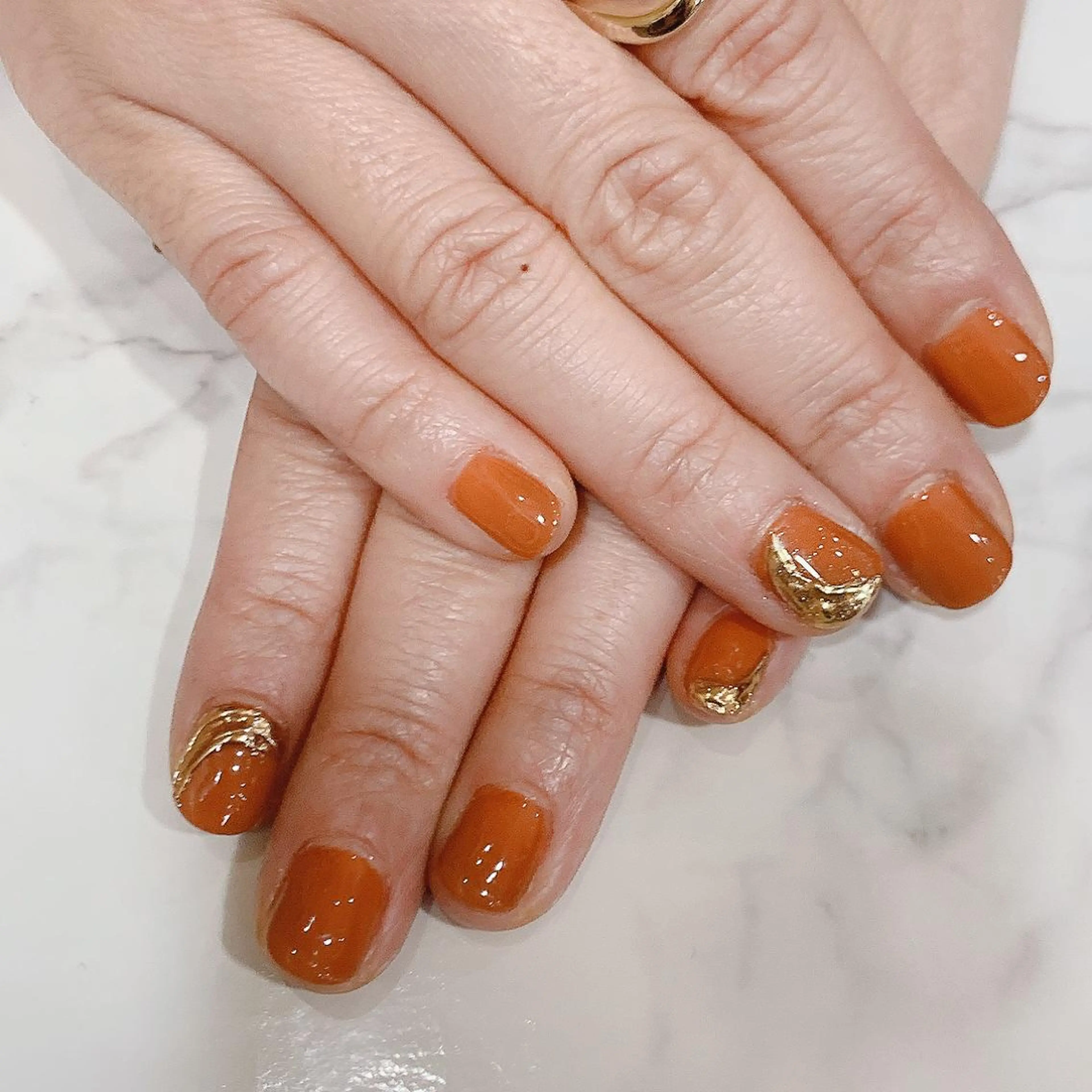 ネイル ゴールド ラメ(グリッター) 高橋 実和子のマツエク・マツパデザイン