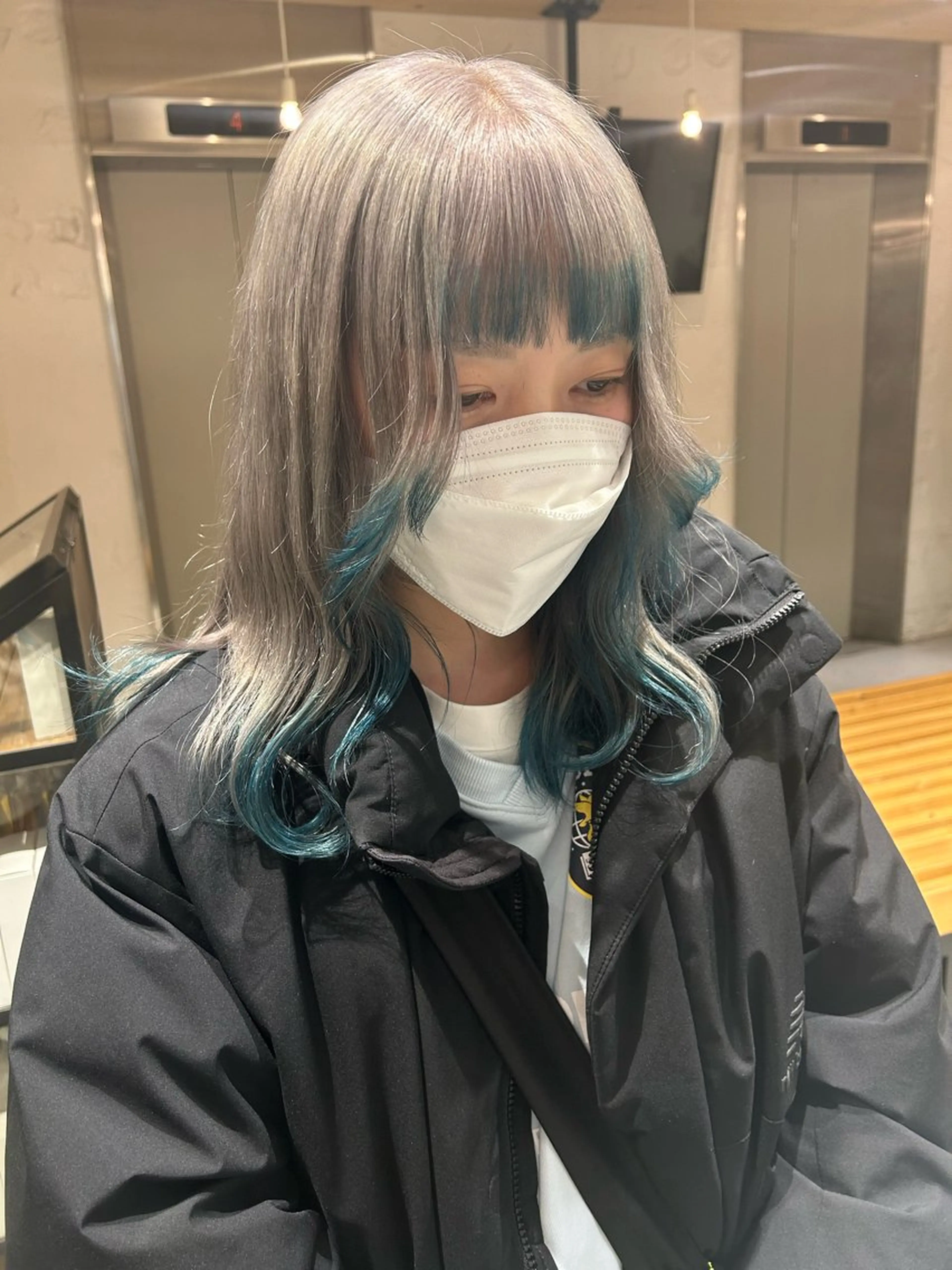 ミディアム カラー カット ヘアカラー トリートメント ✨ブリーチ特化✨ 💚Acchon💚のヘアスタイル