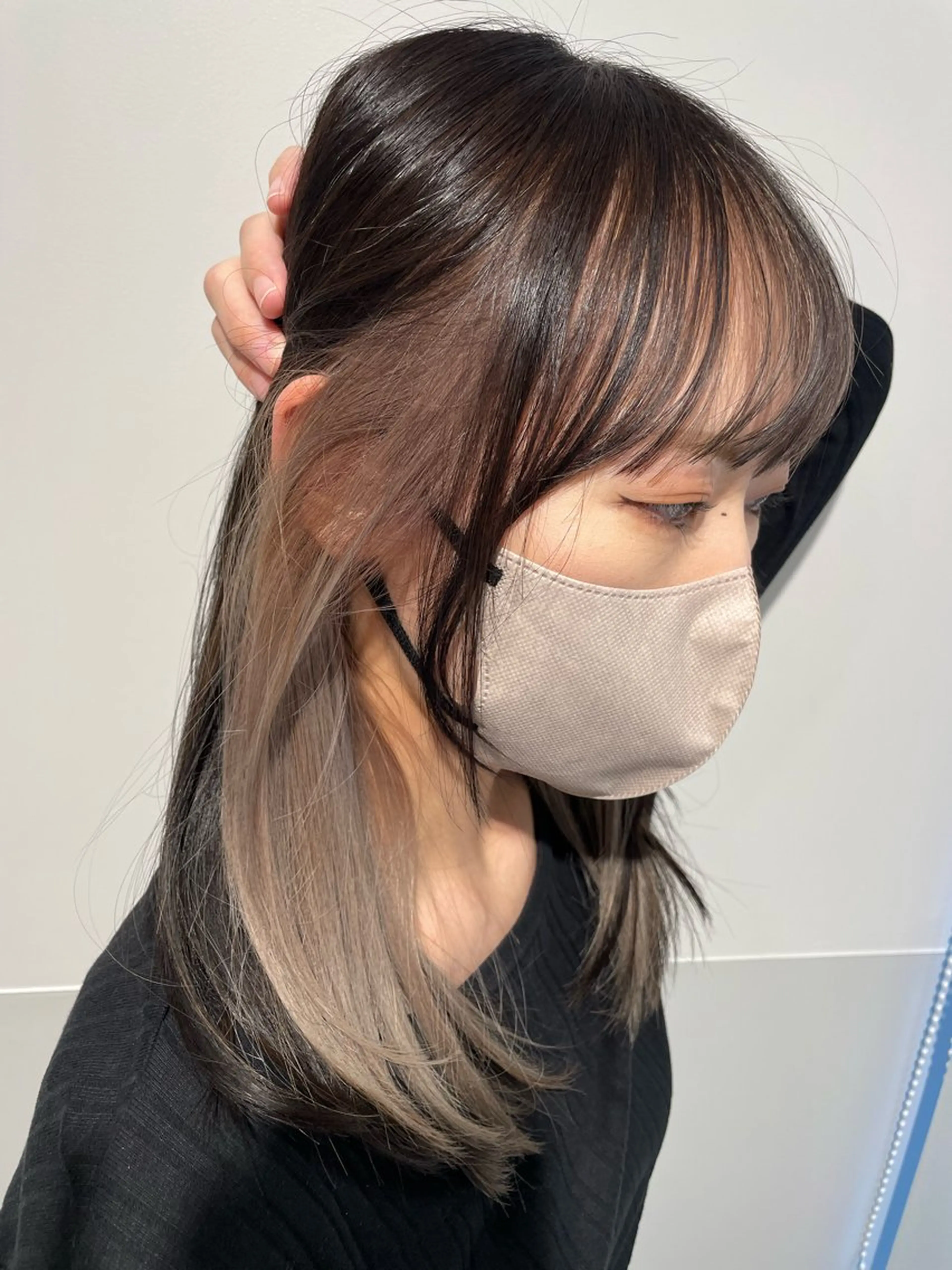 ミディアム カラー ヘアカラー トリートメント share salon higashi umeda所属・林 時也のヘアスタイル