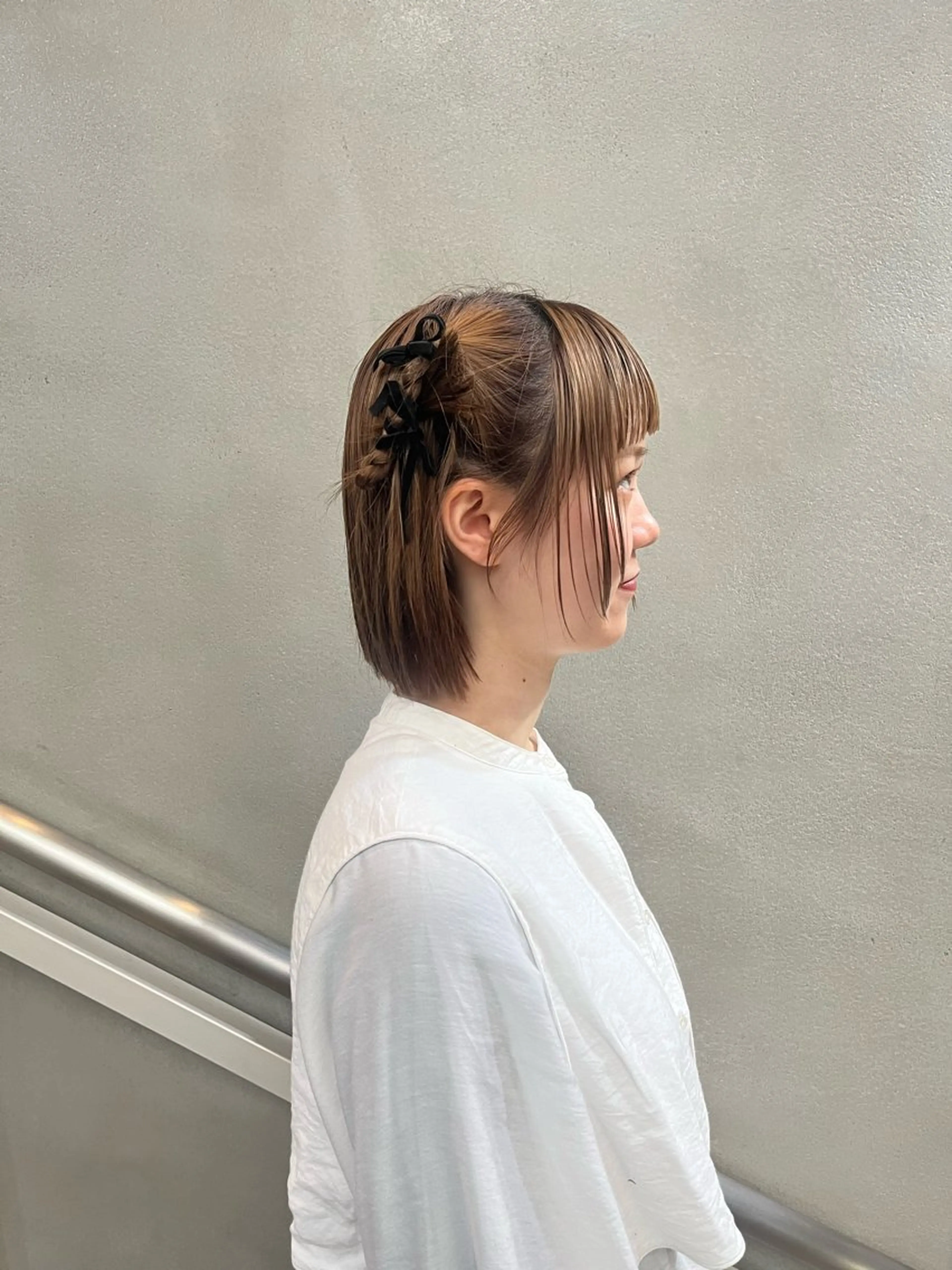 ミディアム ヘアアレンジ ヘアセット 佐藤 永夏のヘアスタイル