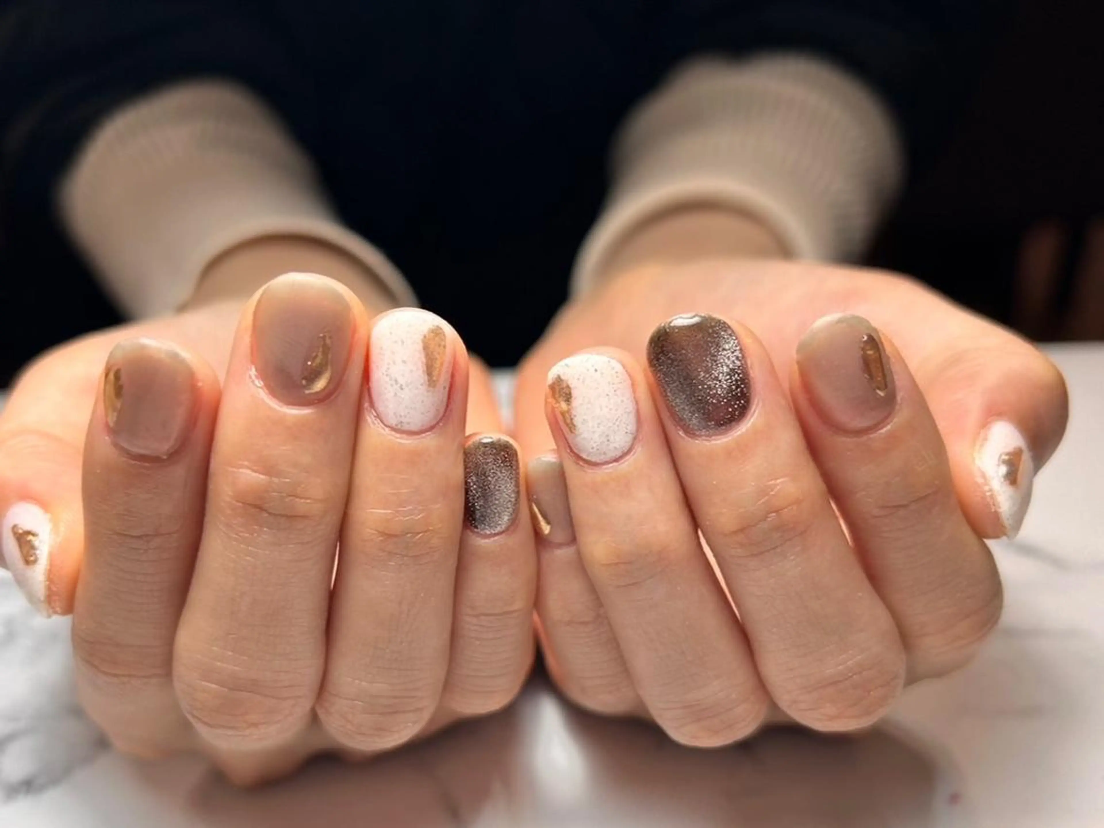 ネイル アートネイル ロングネイル シンプルネイル Nailist Honamiのネイルデザイン