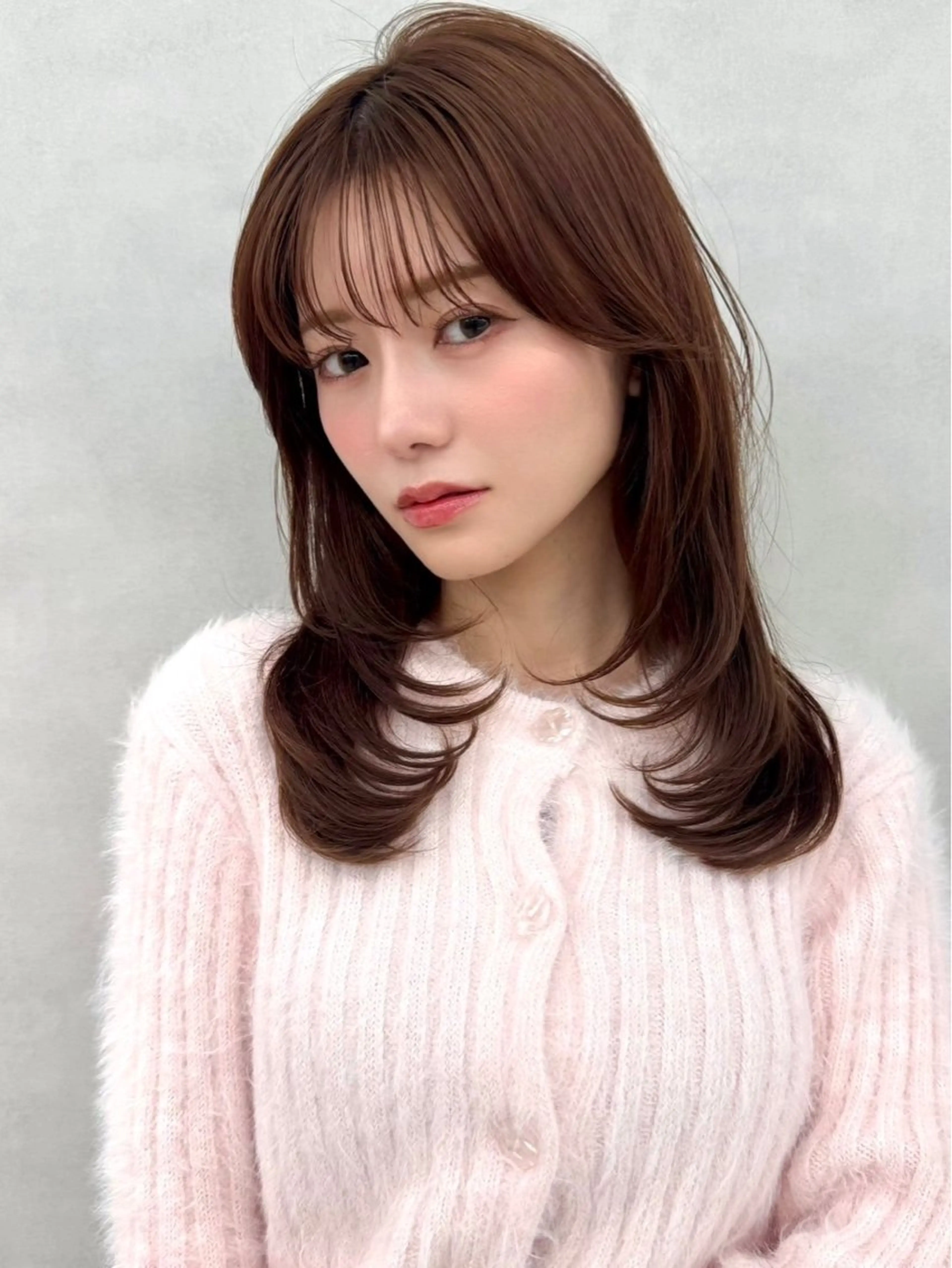 ロング カラー くびれヘア 顔まわりレイヤー 顔周りカット 韓国風ヘア レイヤーカット カット ヘアカラー ラフィス池袋所属・✨韓国メンズスタイル ✨ﾊﾙｶ✨️のヘアスタイル