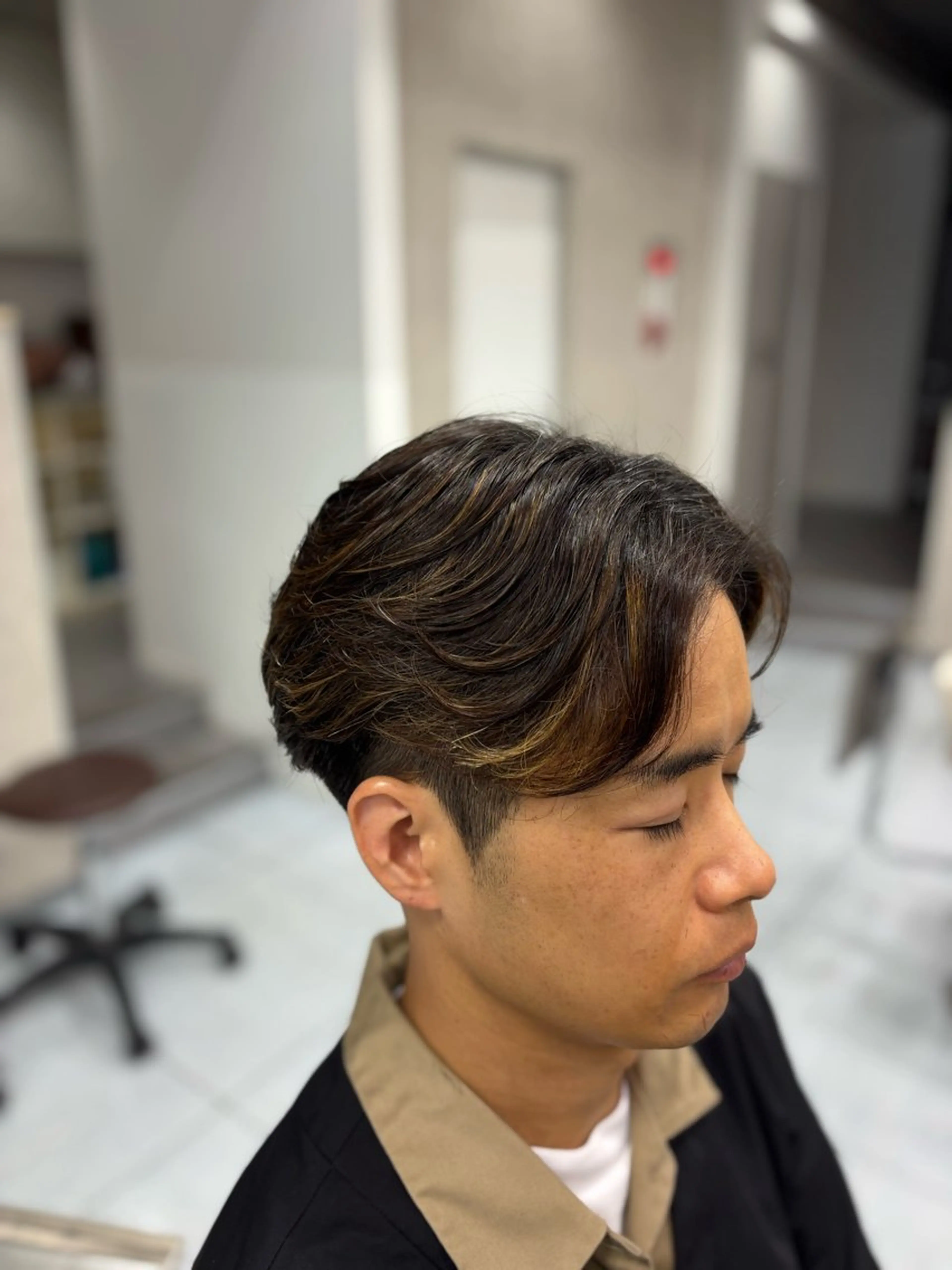 ショート パーマ メンズ カット パーマ メンズ特化韓国風 パーマスタイル/りんのヘアスタイル