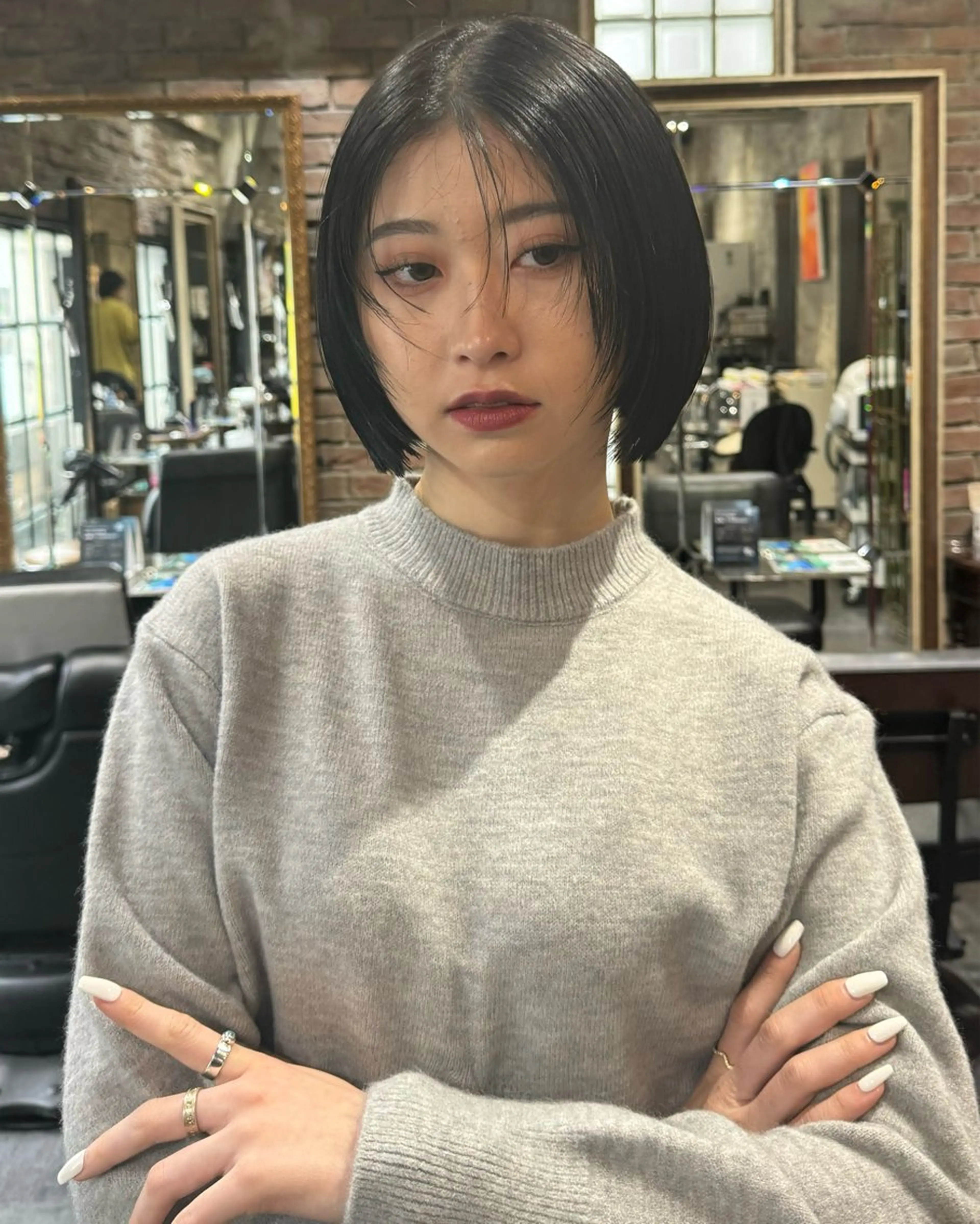 ショート 顔周りカット nicoTOKYO 原宿所属・センターパート /メンズ/海野颯生のヘアスタイル