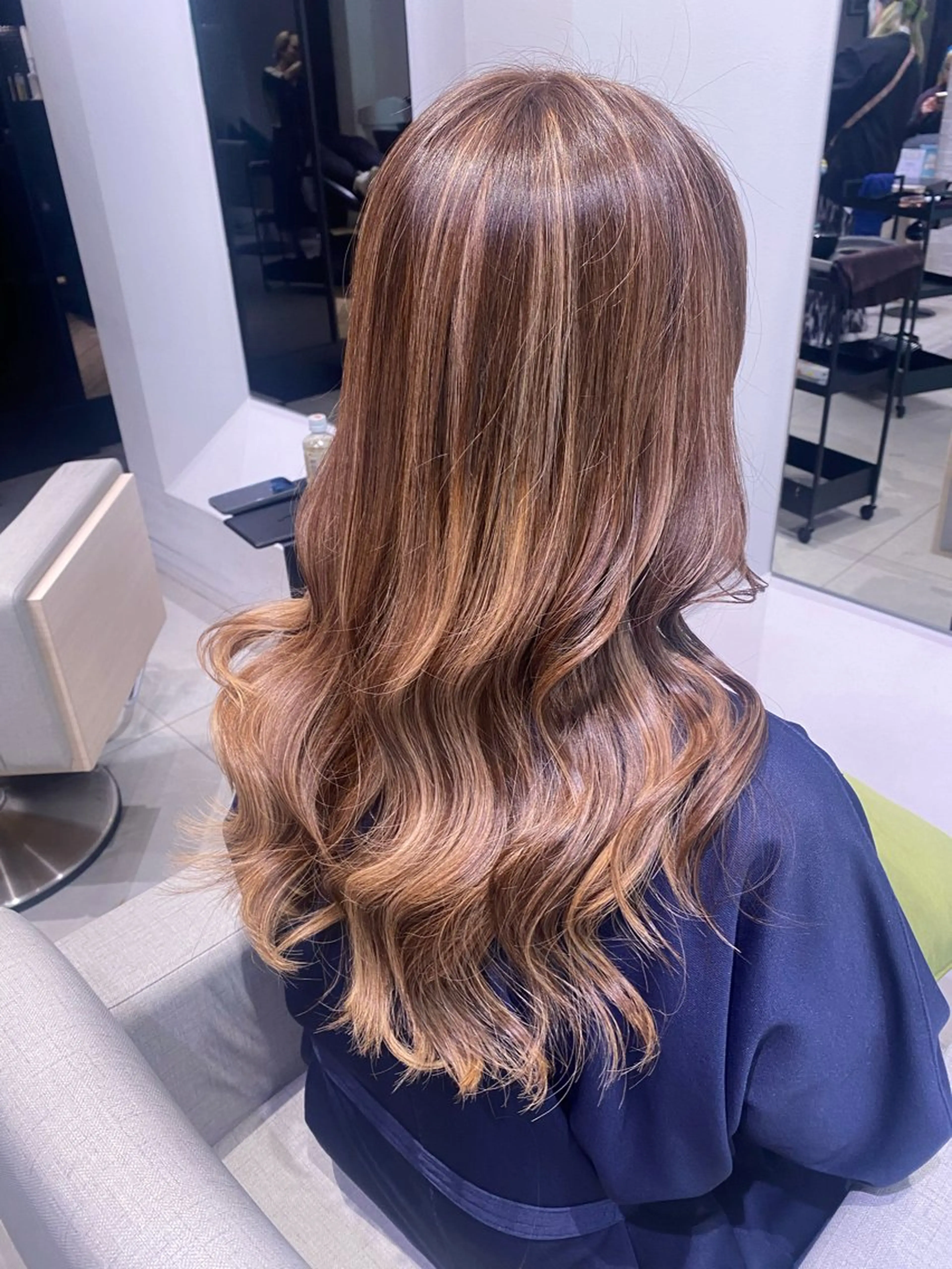 ロング カラー ブリーチ 透明感カラー ダブルカラー ハイライトカラー ハイライト 銀座/髪質改善/韓国 カラー🍓原田侑依のヘアスタイル