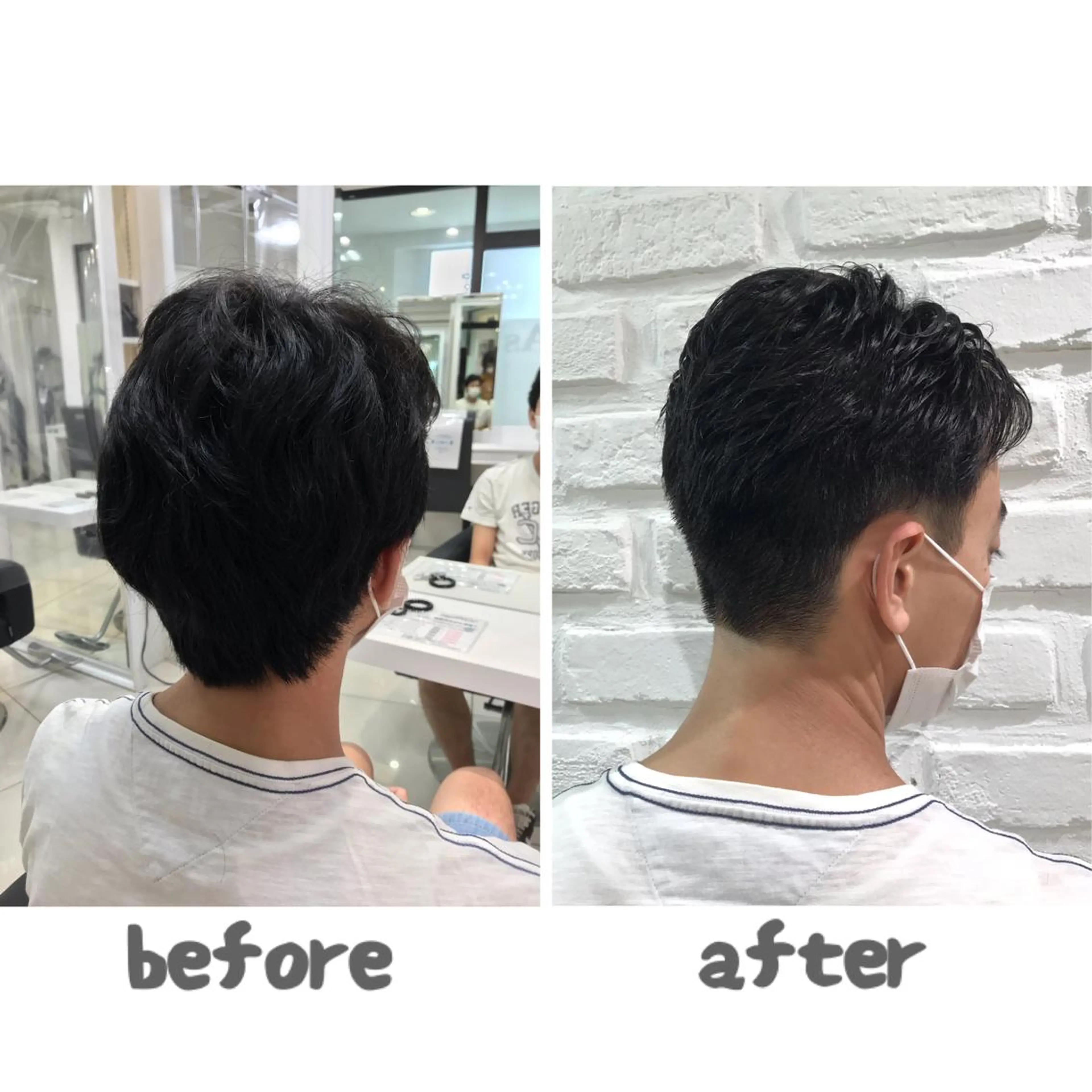 メンズ 刈り上げ カット 暖色カラー🌹 中山由梨のヘアスタイル