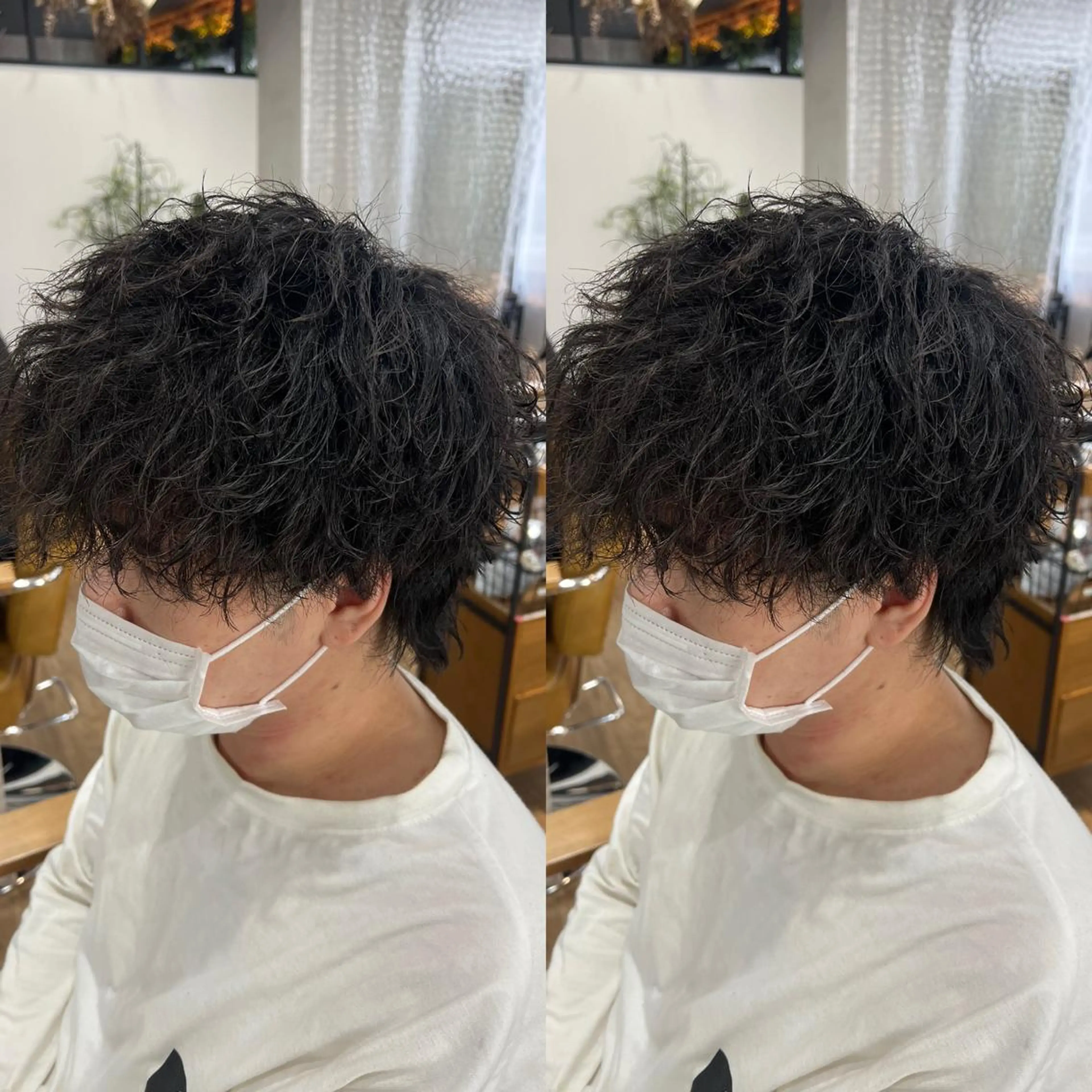 パーマ メンズ センターパート ／植田のヘアスタイル