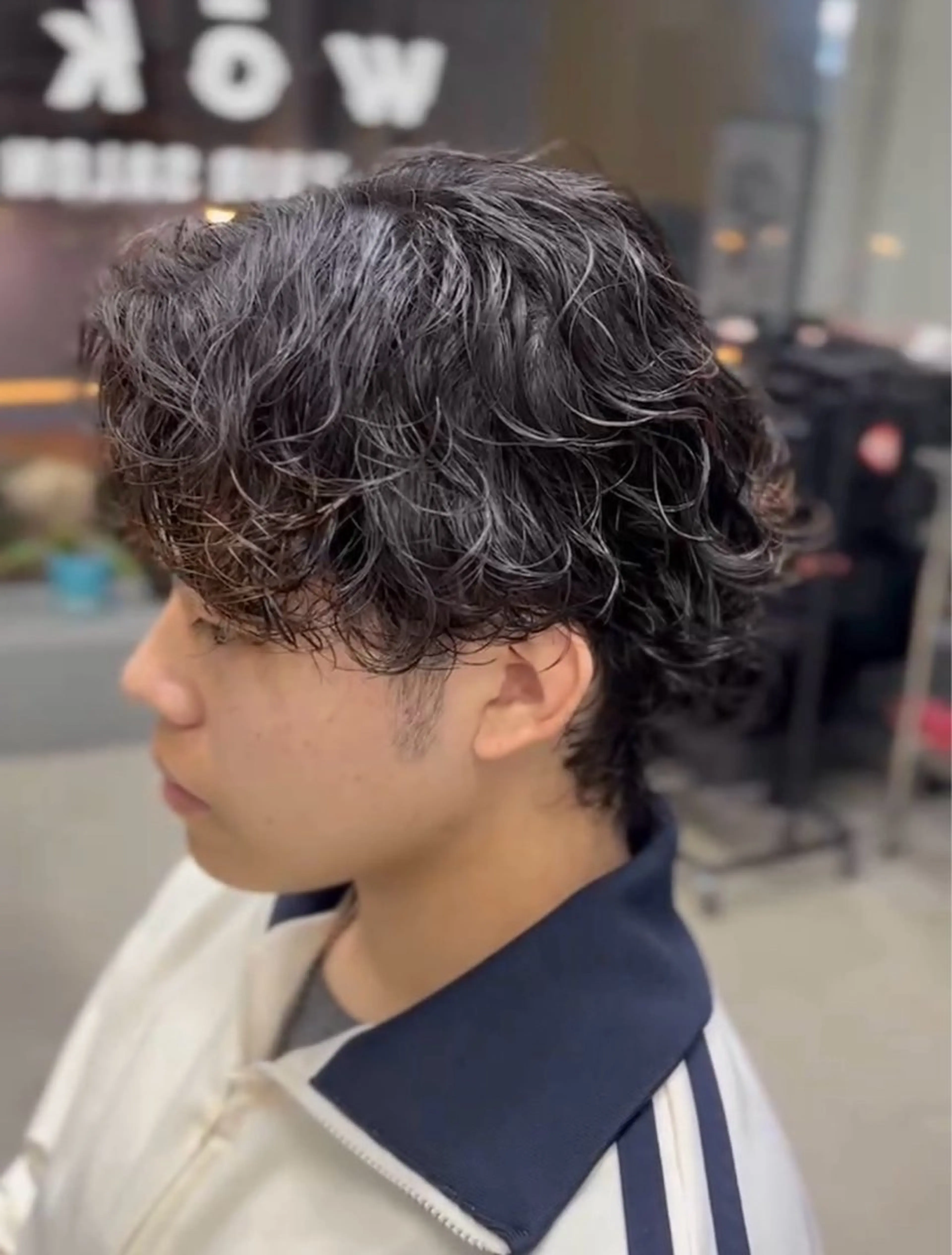 ショート パーマ メンズ カット パーマ メンズ専門サロン wokeのヘアスタイル