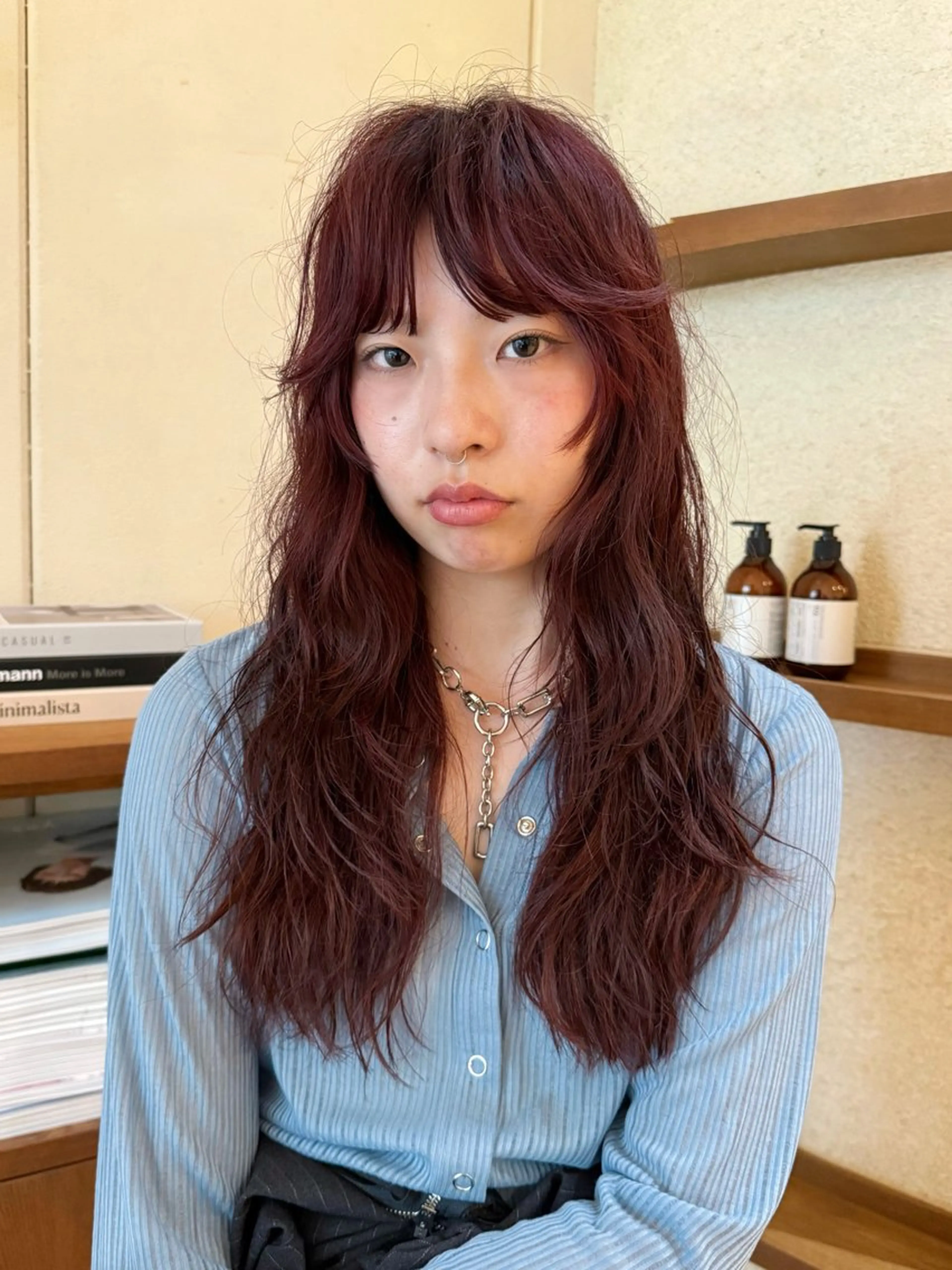 ロング パーマ ロングレイヤー レイヤーカット ロング 松尾 知晃　パーマのヘアスタイル