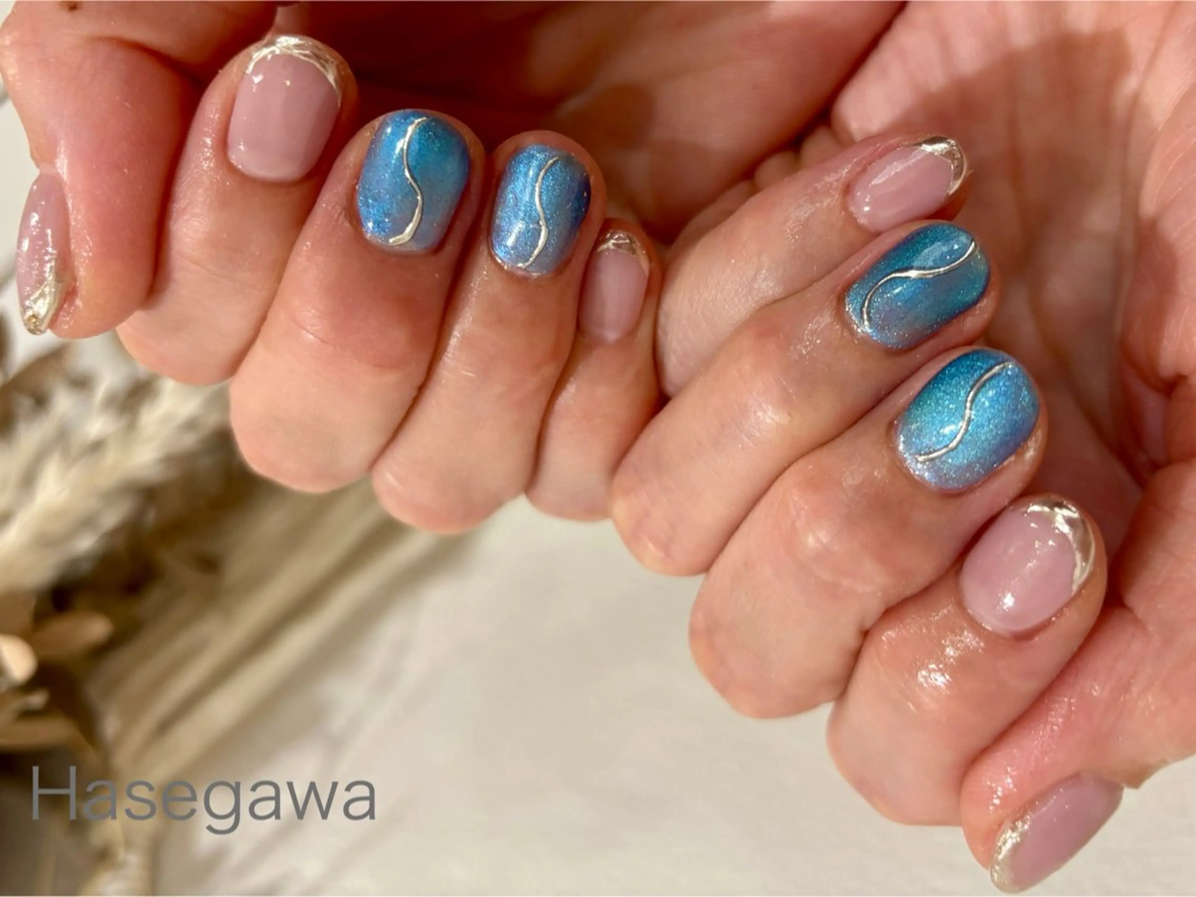 ネイル アートネイル マグネットネイル ミラーネイル ハンドネイル DROP所属・DROP 長谷川のネイルデザイン