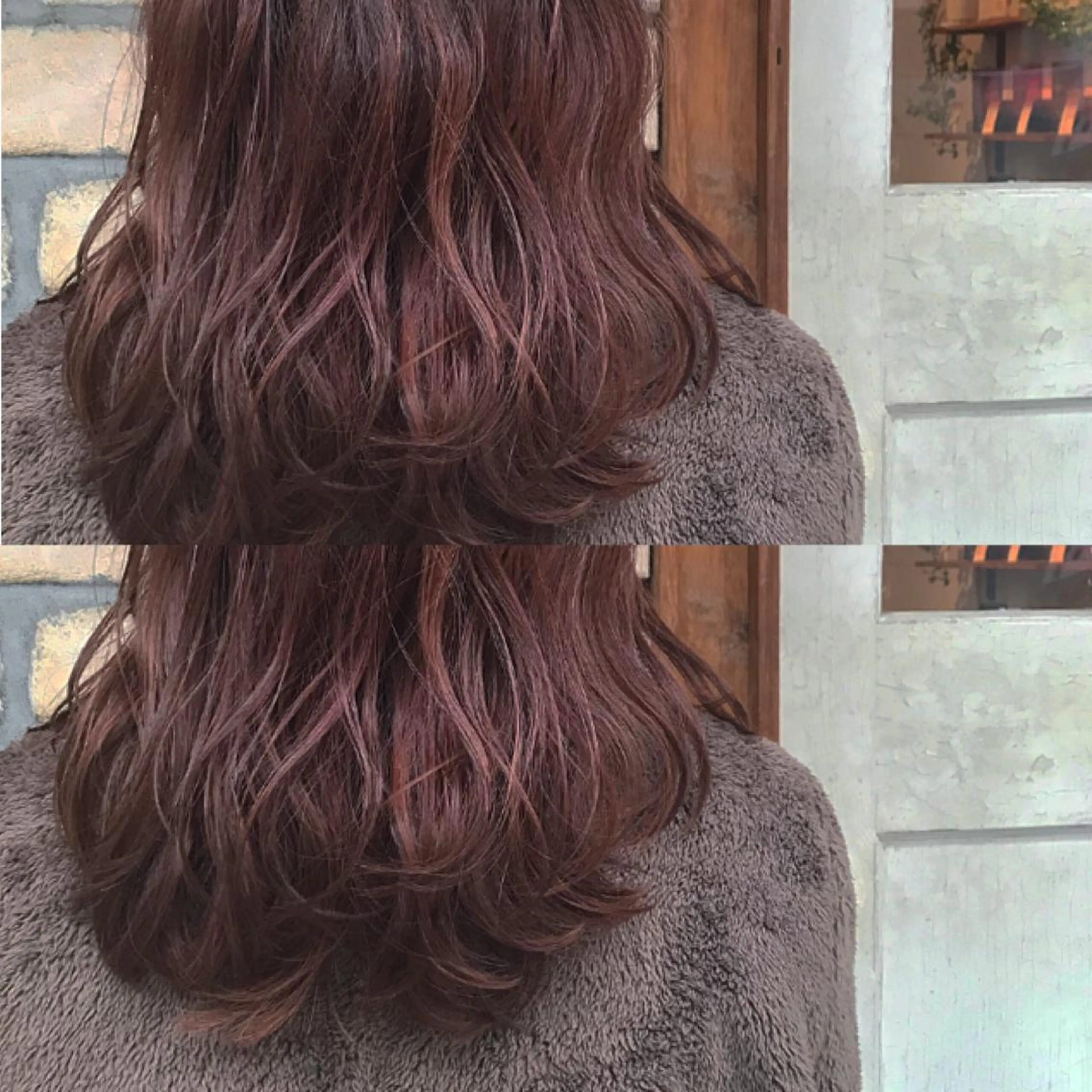 ロング カラー ヘアアレンジ ピンクカラー レッドカラー emme エミィ/立川のヘアスタイル