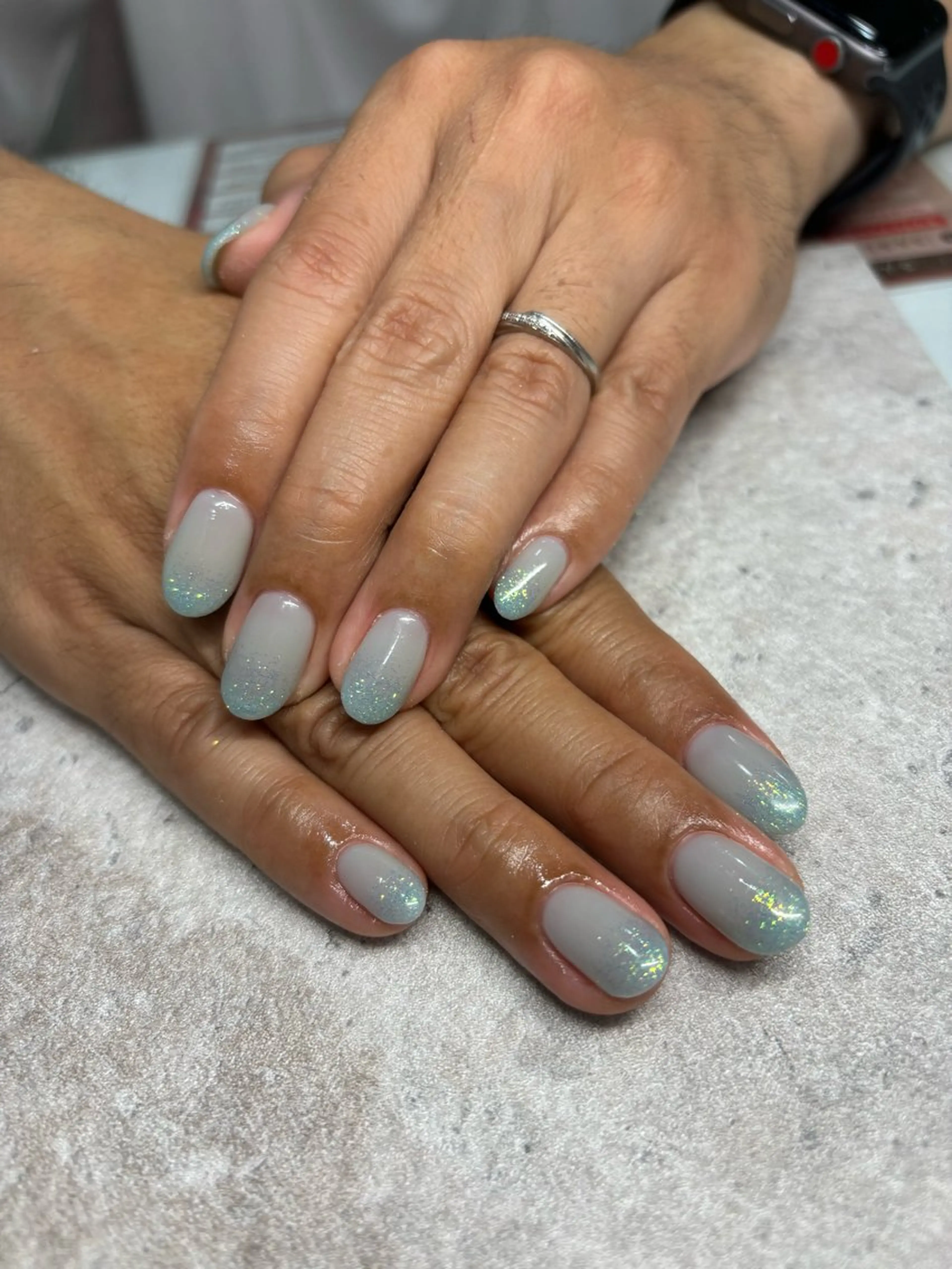 ネイル ラメ(グリッター) ラメグラデーション ワンカラーネイル ハンドネイル LICO HAIR＆RELAXATION所属・Lico Ryoのネイルデザイン