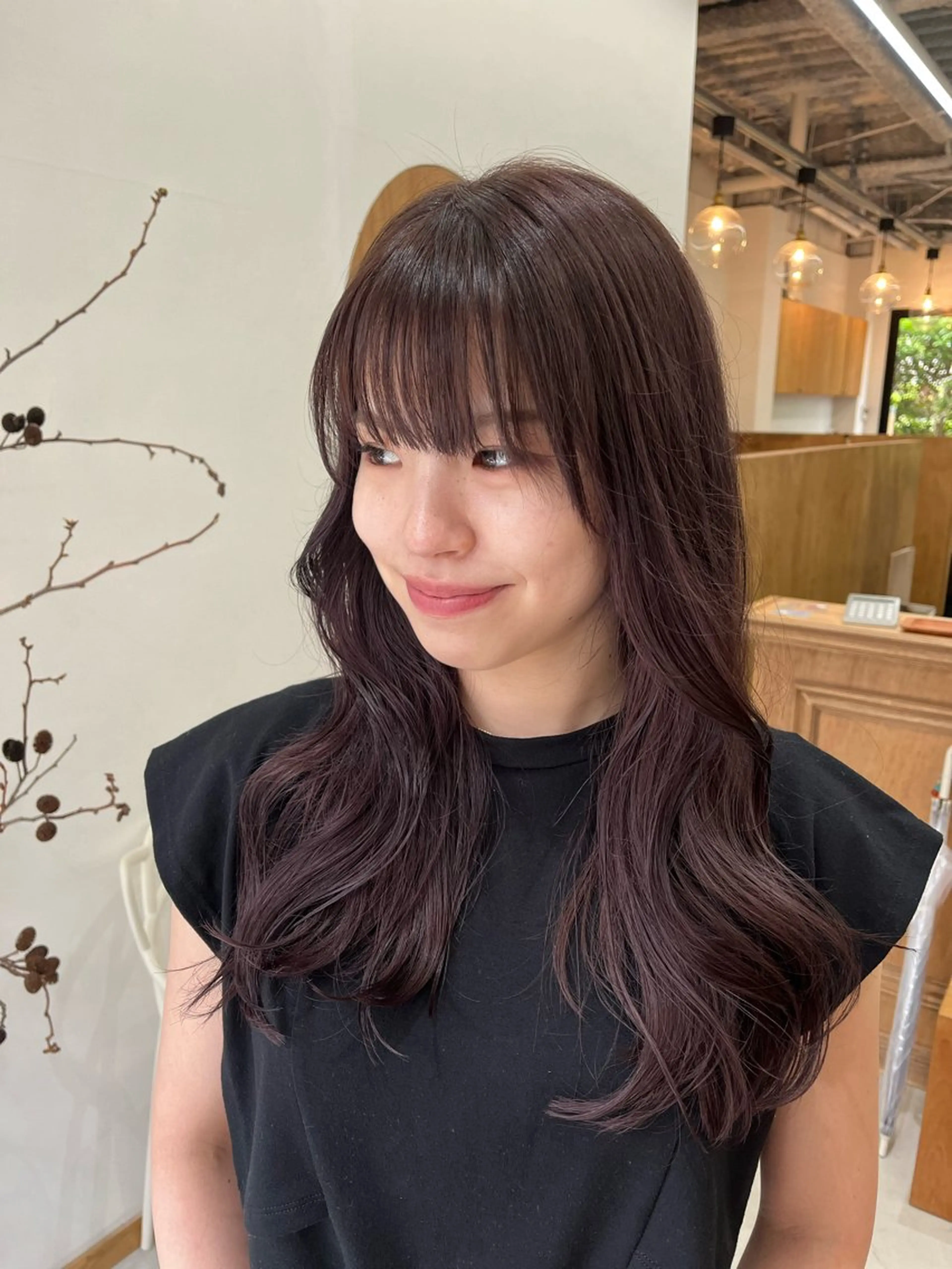 ロング カラー ベージュカラー ブリーチ ラベンダーカラー ラベンダーベージュ ブリーチなしカラー miyu /レイヤー/ブリーチのヘアスタイル