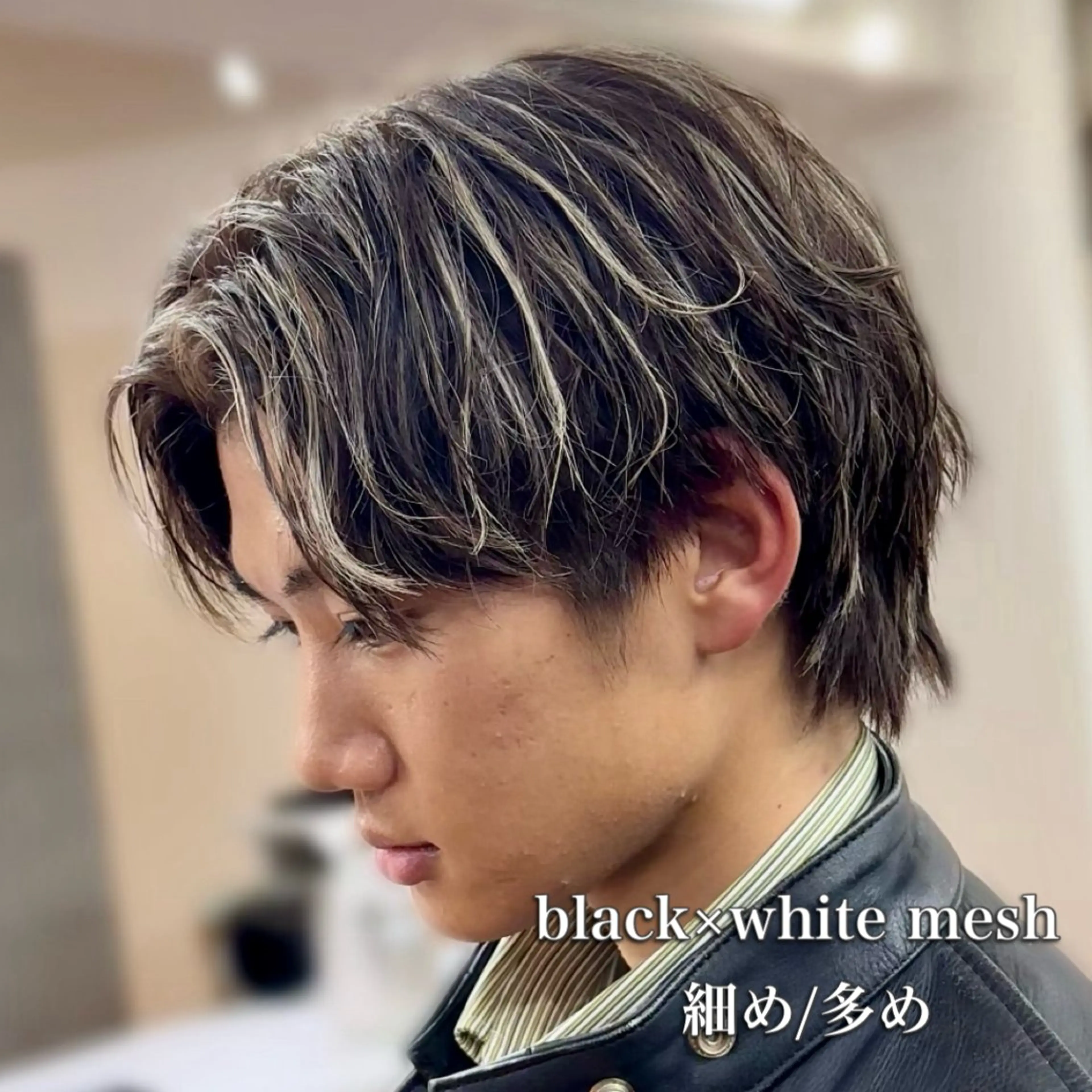 カラー メンズ メンズハイライト メンズメッシュ ハイライトカラー メッシュ カット ヘアカラー 𝐚𝐨𝐢 メンズ ‪‪/メッシュのヘアスタイル