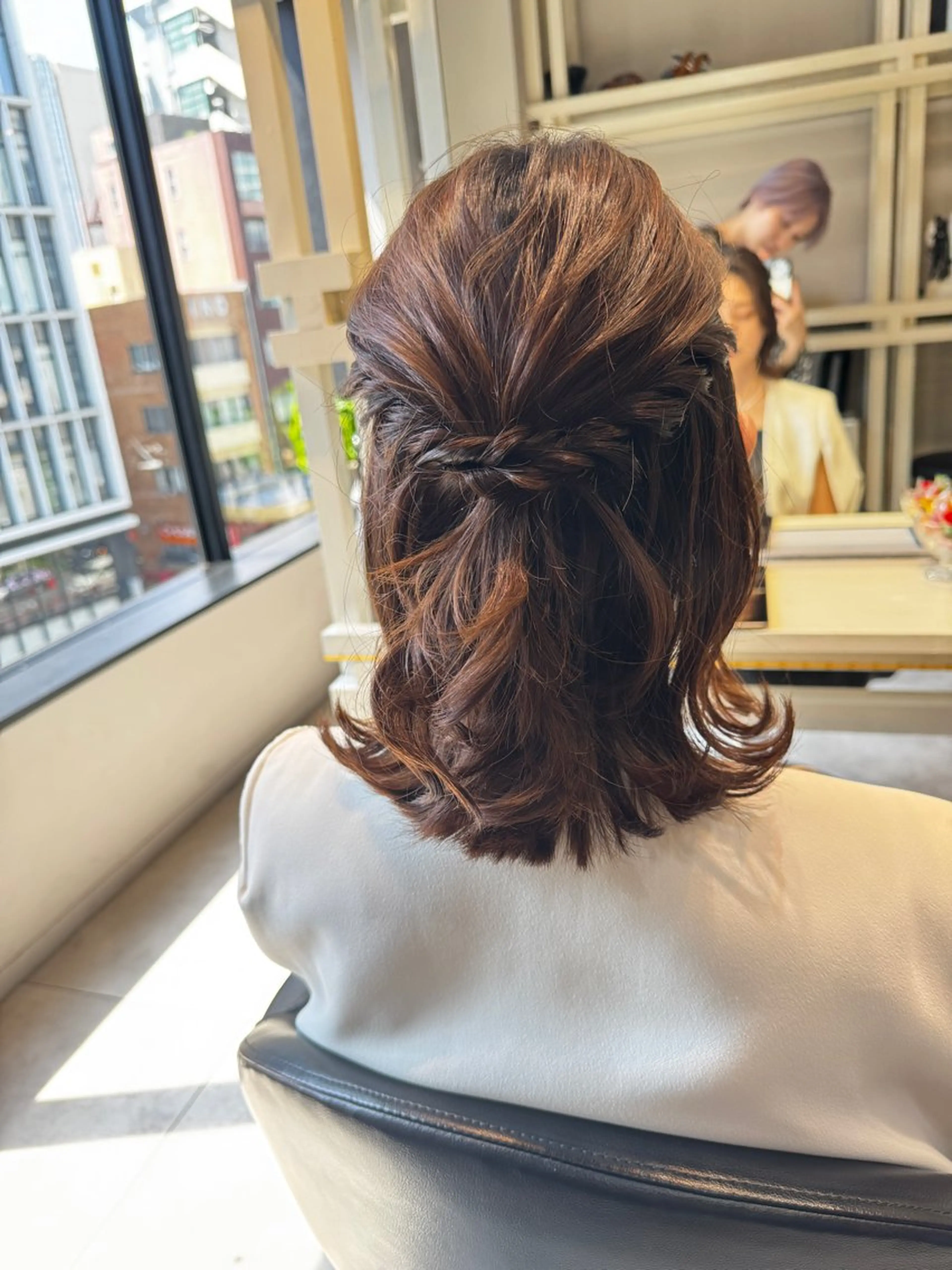 セミロング ヘアアレンジ ハーフアップ ヘアセット Dxxxx III所属・オシャレ女性目線の 大人メンズ❁⃘*.ﾟのヘアスタイル