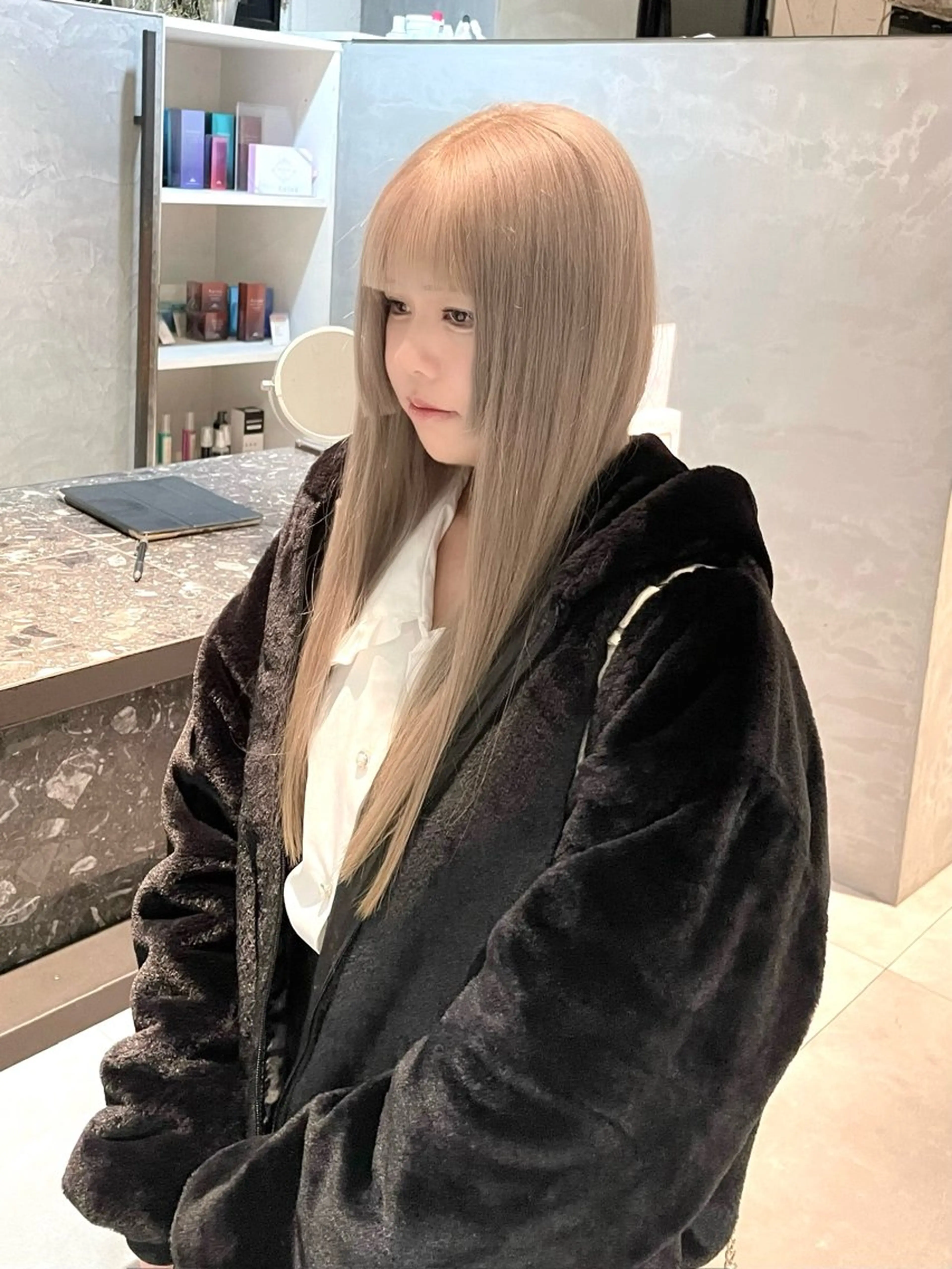 ロング カラー カット ヘアカラー トリートメント CHERIM ❤️‍🔥新家光葉のヘアスタイル
