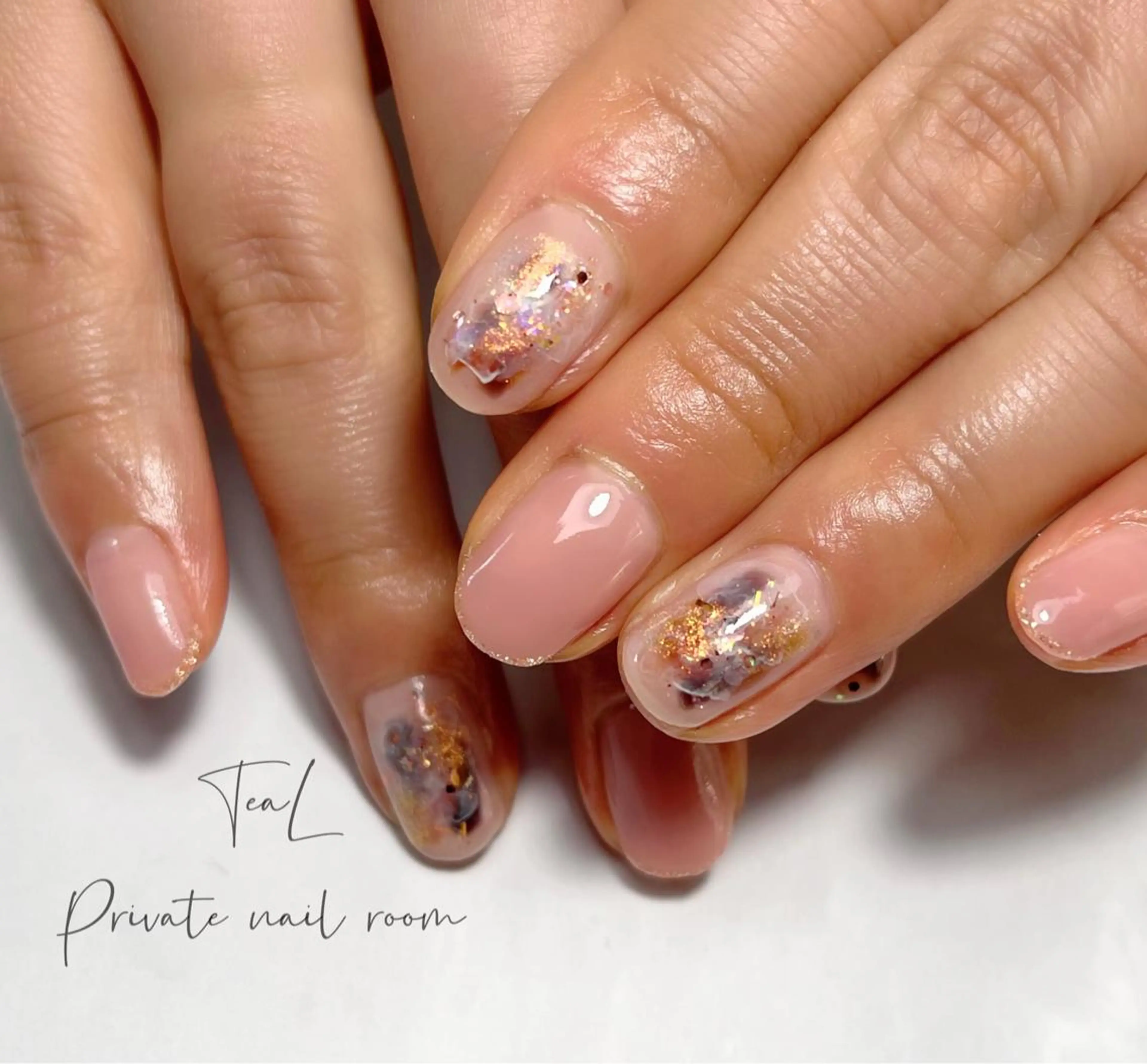 ネイル ニュアンスネイル シンプルネイル ハンドネイル TeaL nailのネイルデザイン