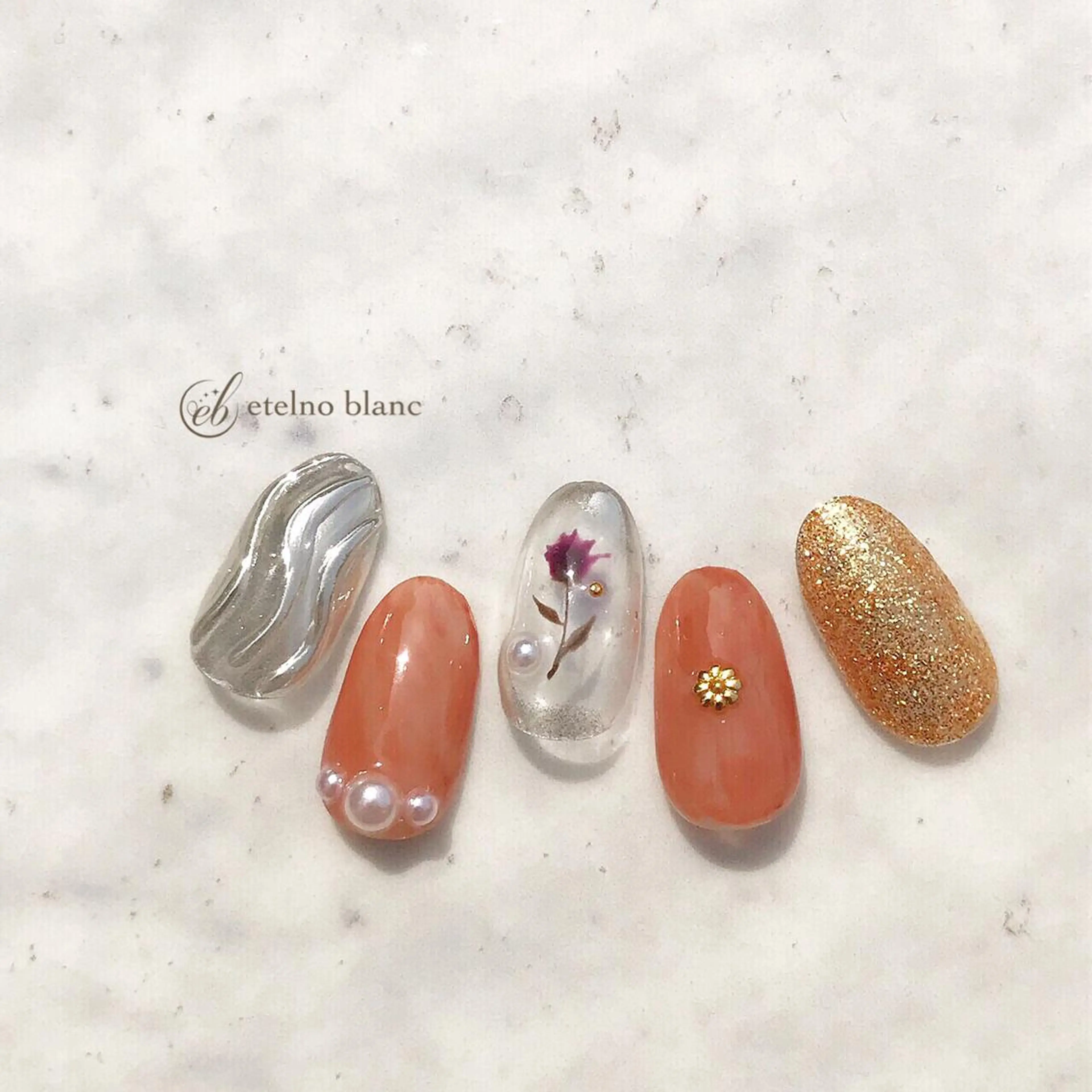 ネイル etelno blanc中目黒のネイルデザイン
