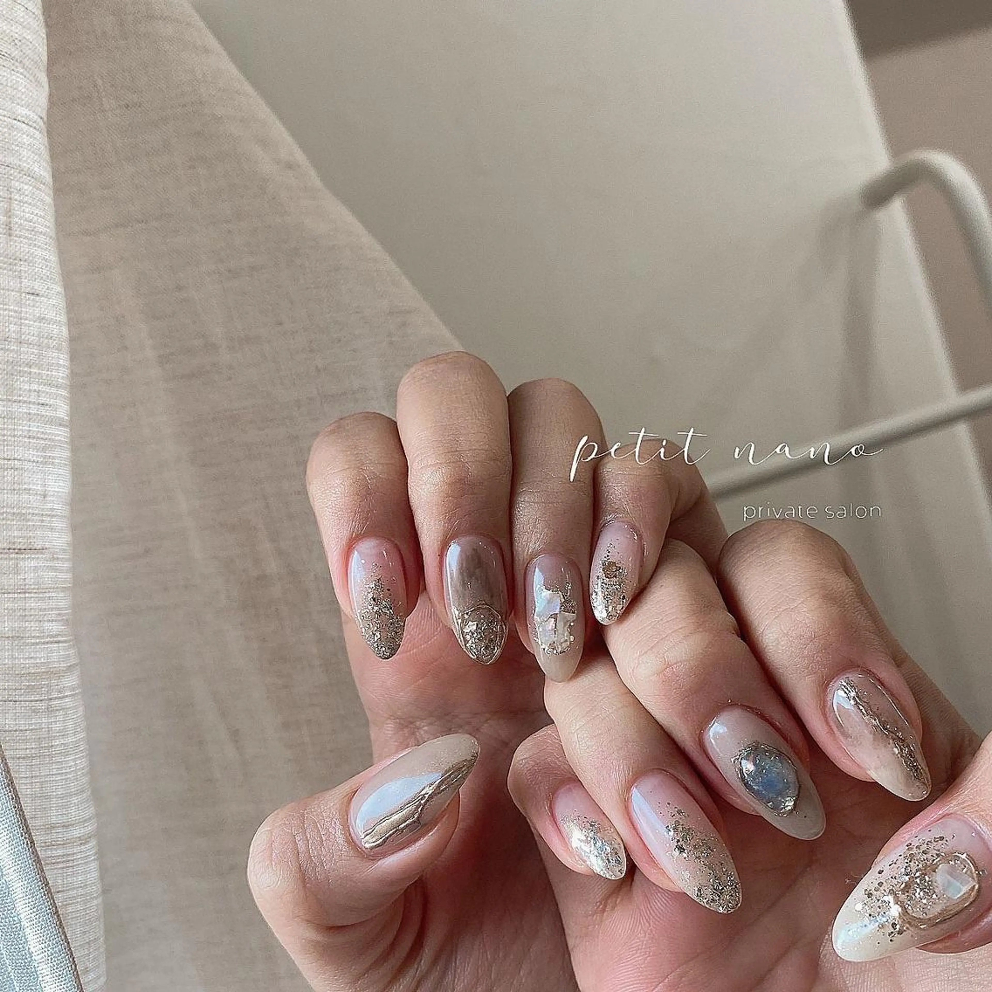 ネイル フットネイル ジェルネイル ニュアンスネイル パラジェル ショートネイル nail‪◯ petitnanoのネイルデザイン