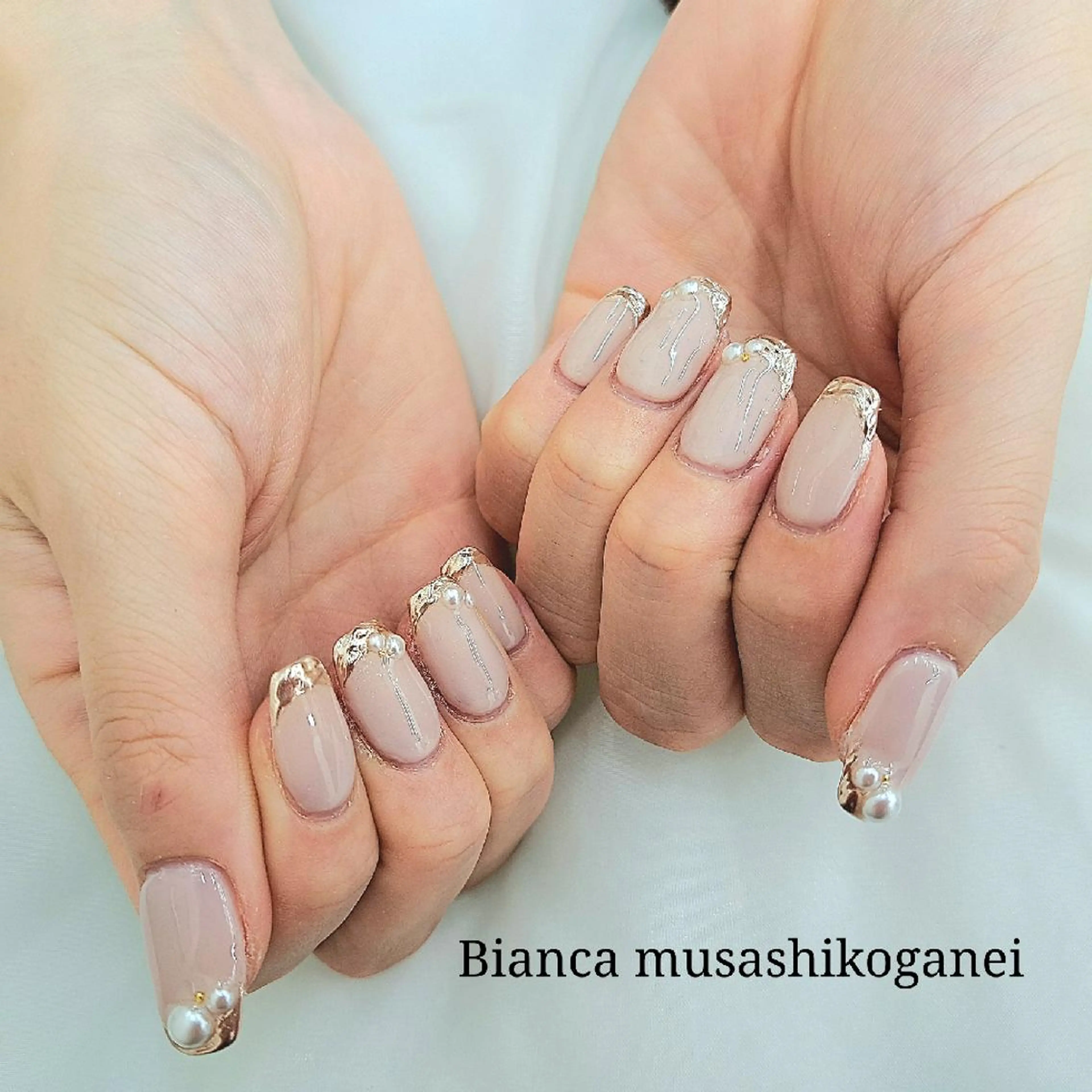 ネイル ミラーネイル ハンドネイル Bianca八王子 まえさだのネイルデザイン