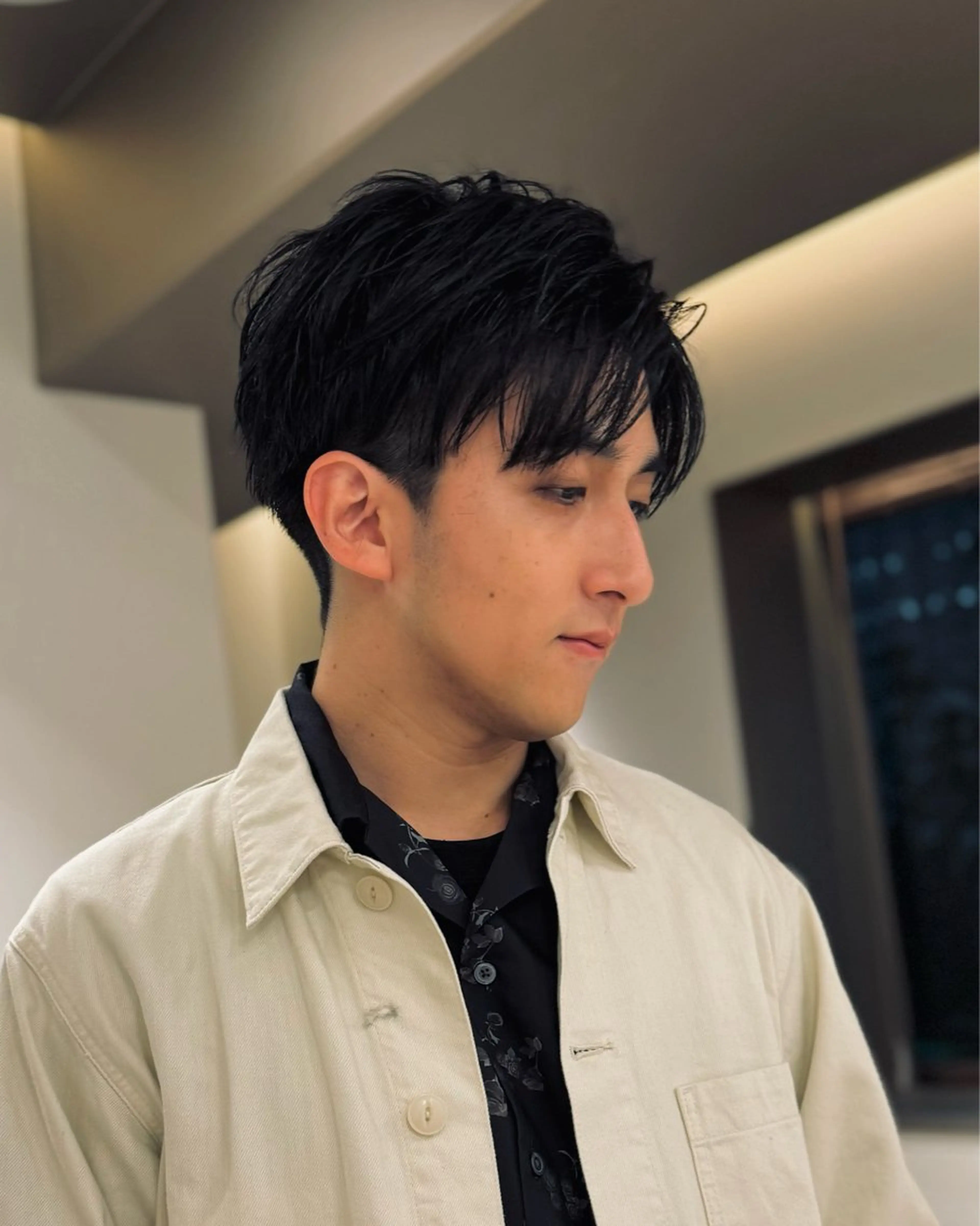 メンズ スパイキーショート 大人パーマ 丸山のヘアスタイル