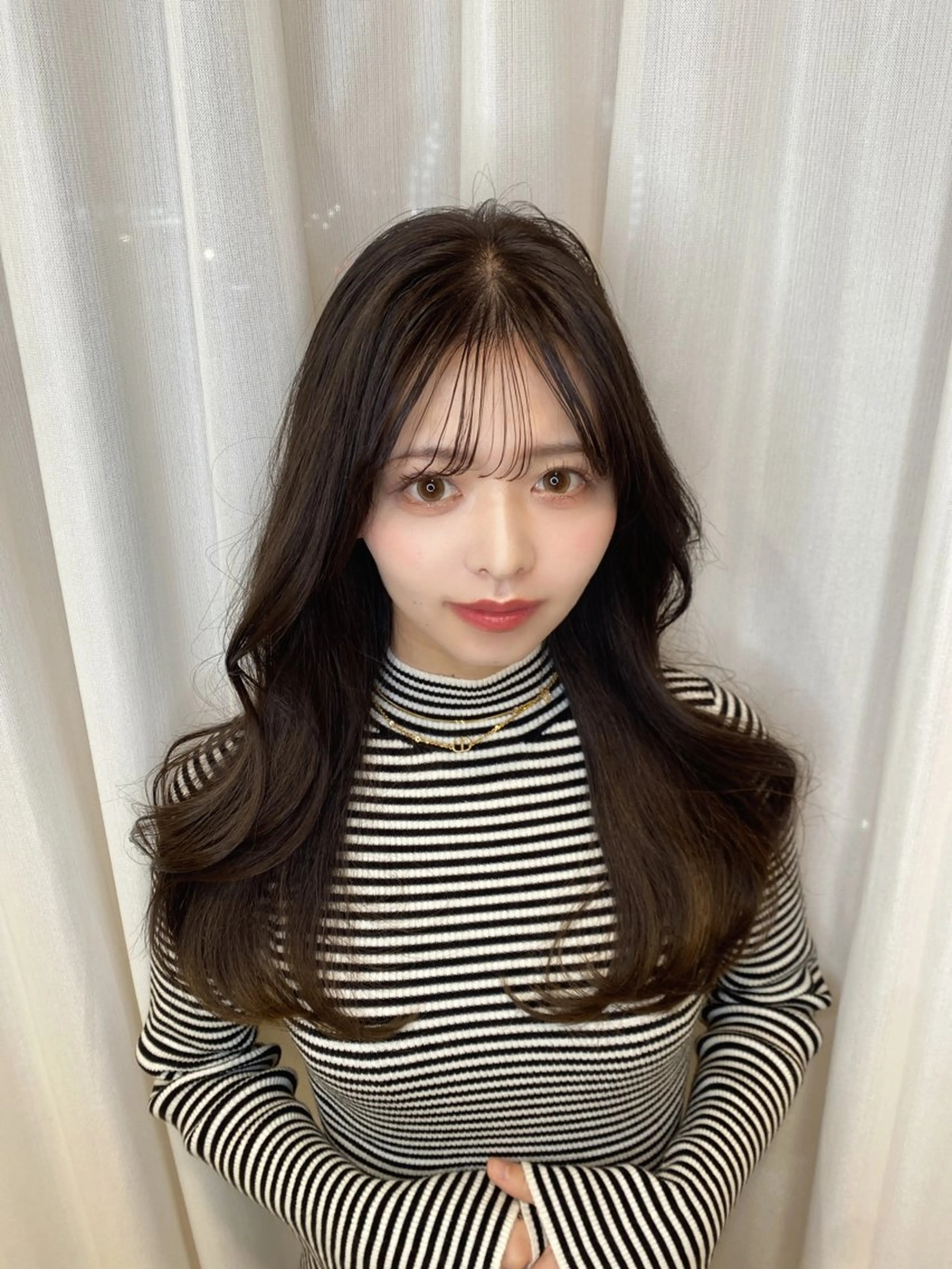 ロング 💗ブリーチなし 透け感💗徳井はやとのヘアスタイル