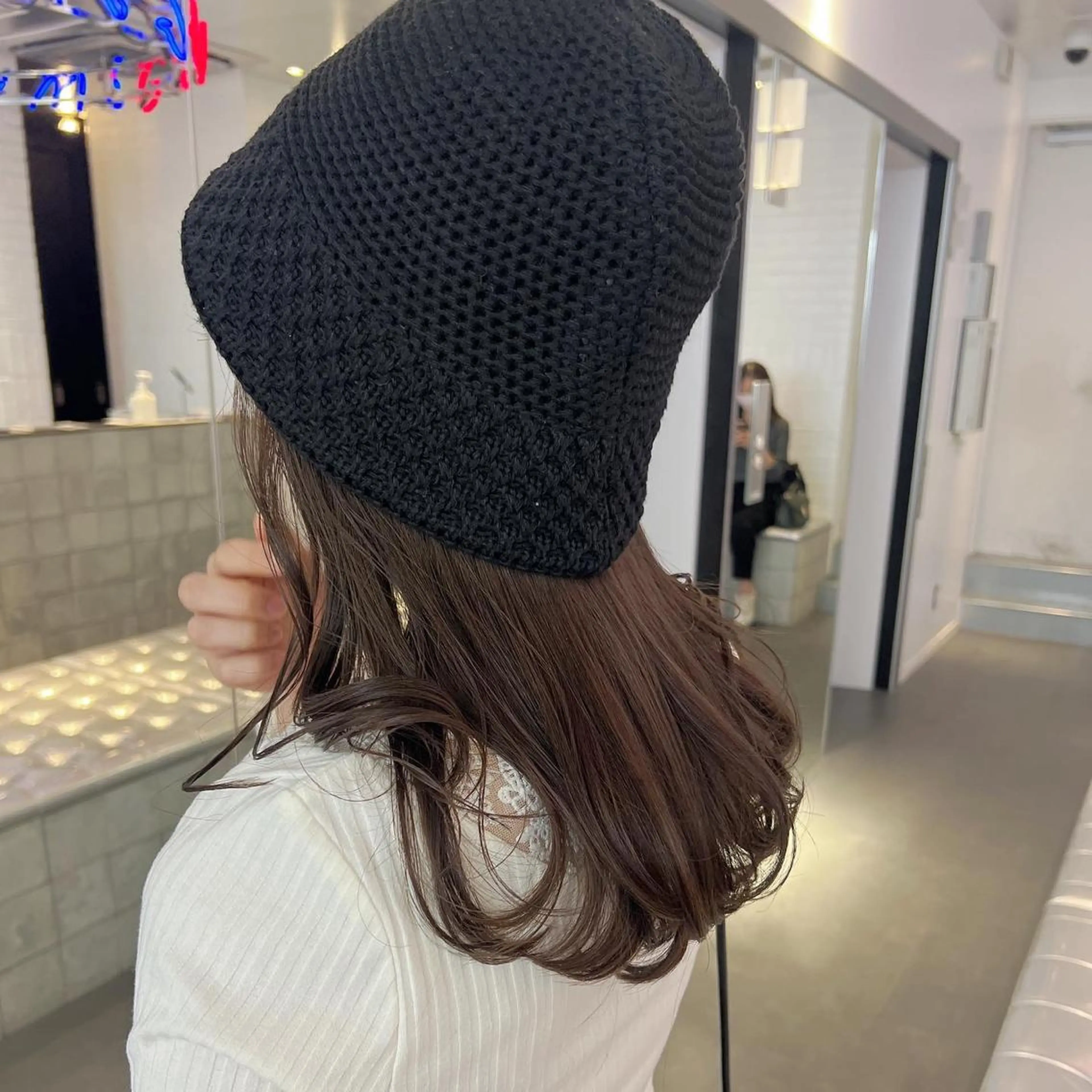 セミロング カラー ヘアアレンジ ブラウンカラー モカブラウン カット ヘアカラー トリートメント ヘアセット レイヤーカット指名 No.1💖マユカのヘアスタイル