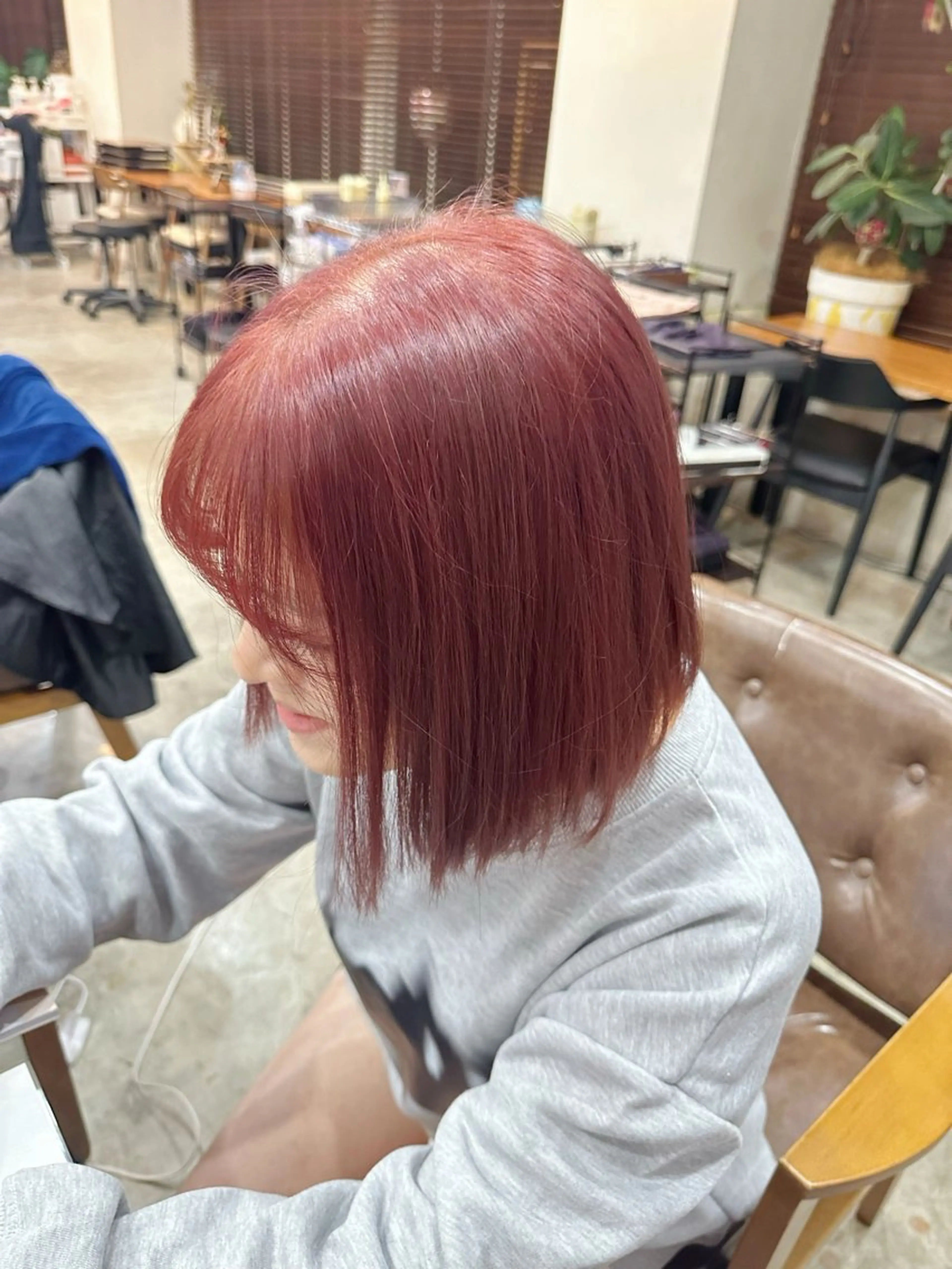 ショート カラー ベージュカラー ブリーチ ピンクカラー ピンクベージュ ボブ ヘアカラー トリートメント ❤️アヤカ Wカラー ボブ レイヤー❤️のヘアスタイル