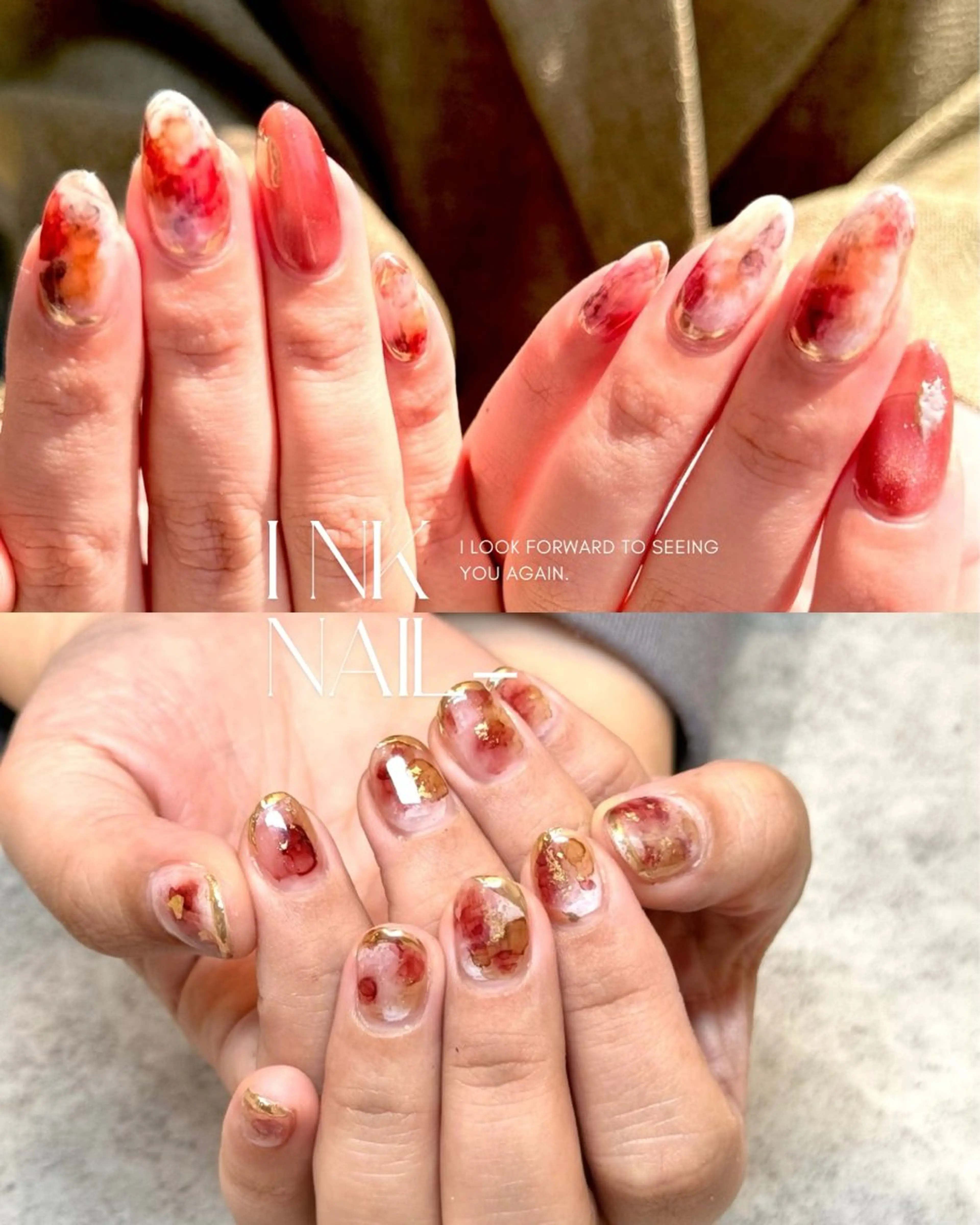 ネイル アートネイル フラワーネイル ジェルネイル マグネットネイル 大理石ネイル(マーブル) Seemly 千田町店所属・フラワーパラジェル 🌸シームリーエミのネイルデザイン