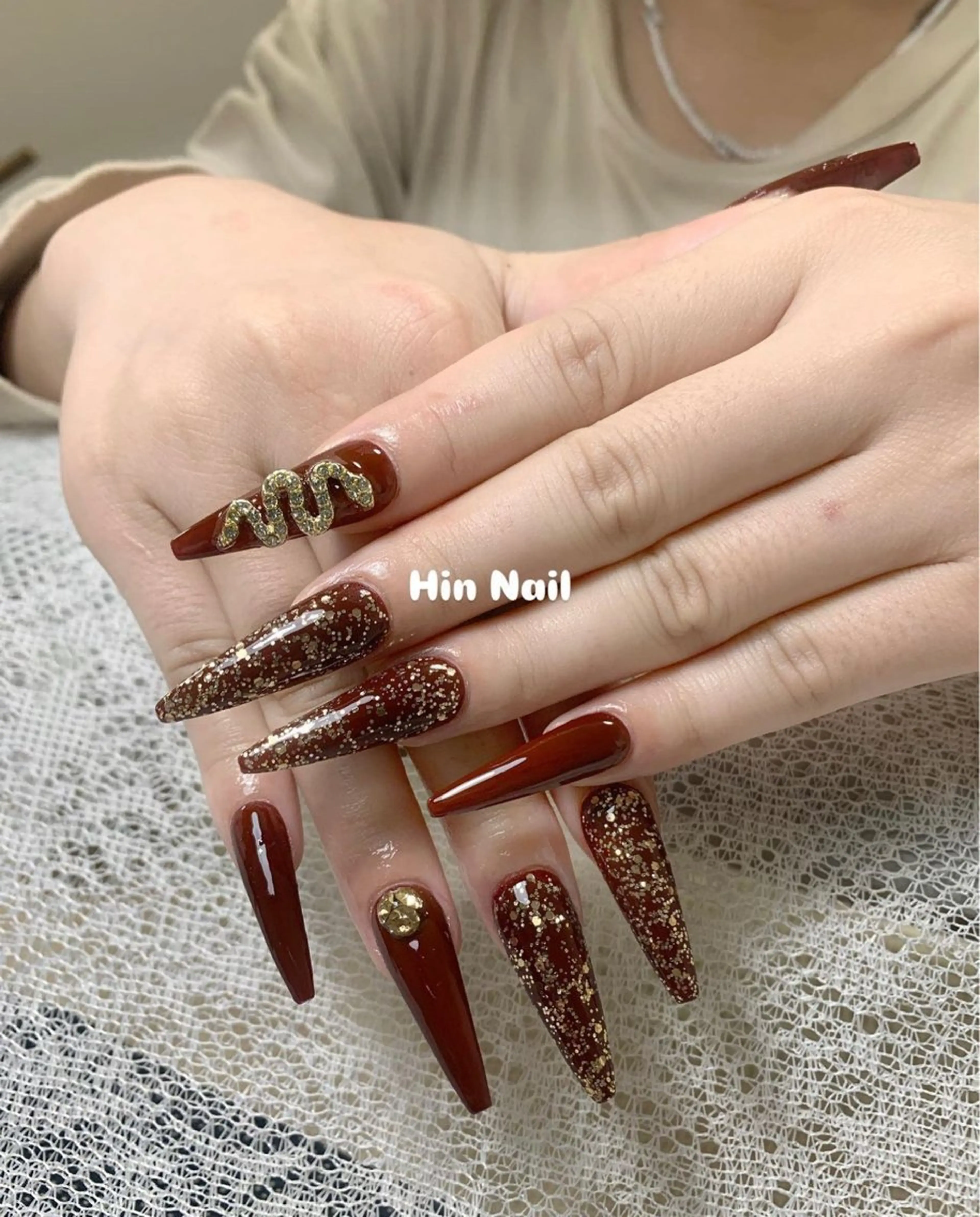 ネイル ラメ(グリッター) ハンドネイル HIN NAILのネイルデザイン