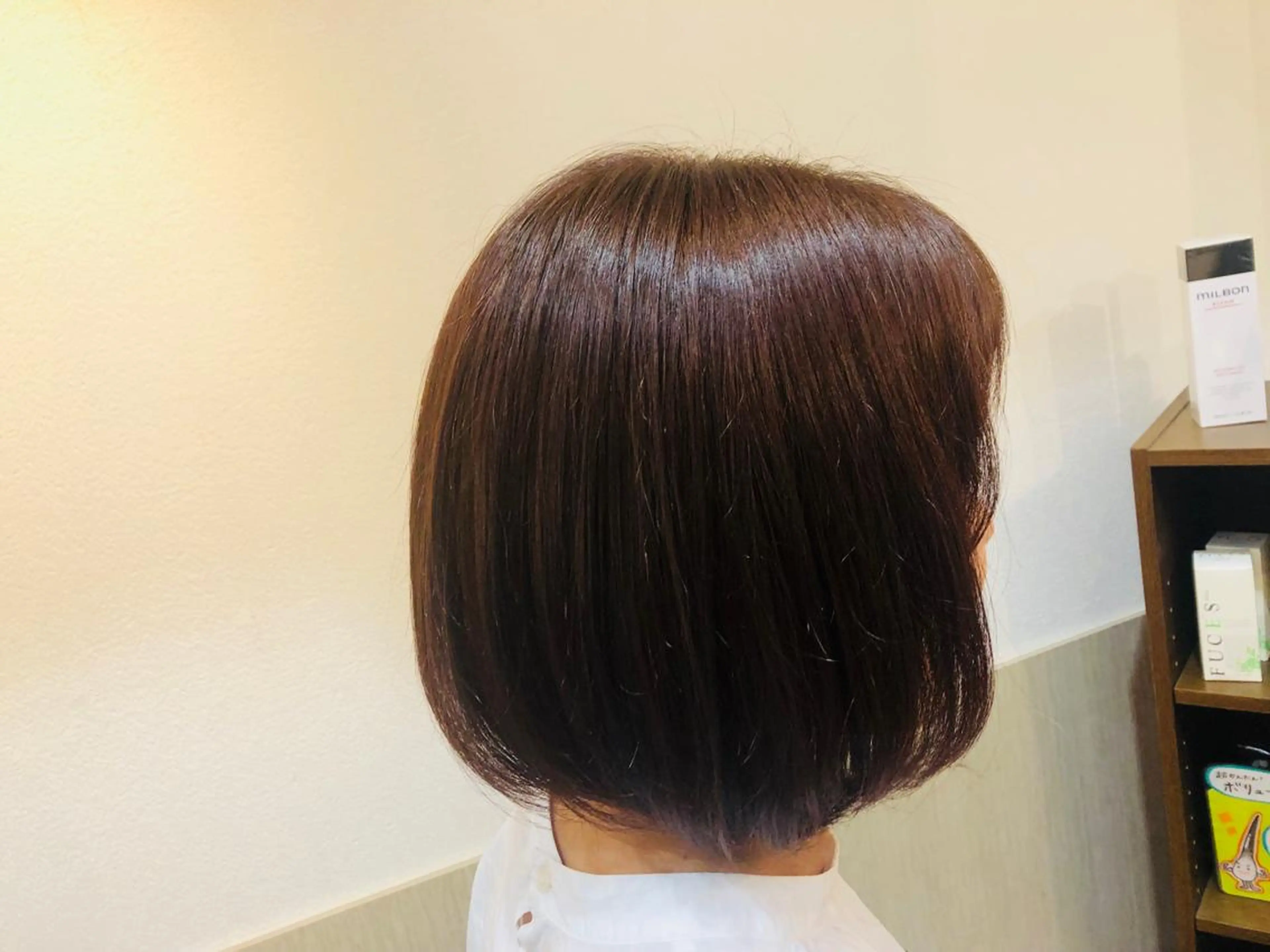 ミディアム カラー MOLLA 浅香山店所属・谷口ゆめ/縮毛矯正/ カット/美眉ワックスのヘアスタイル