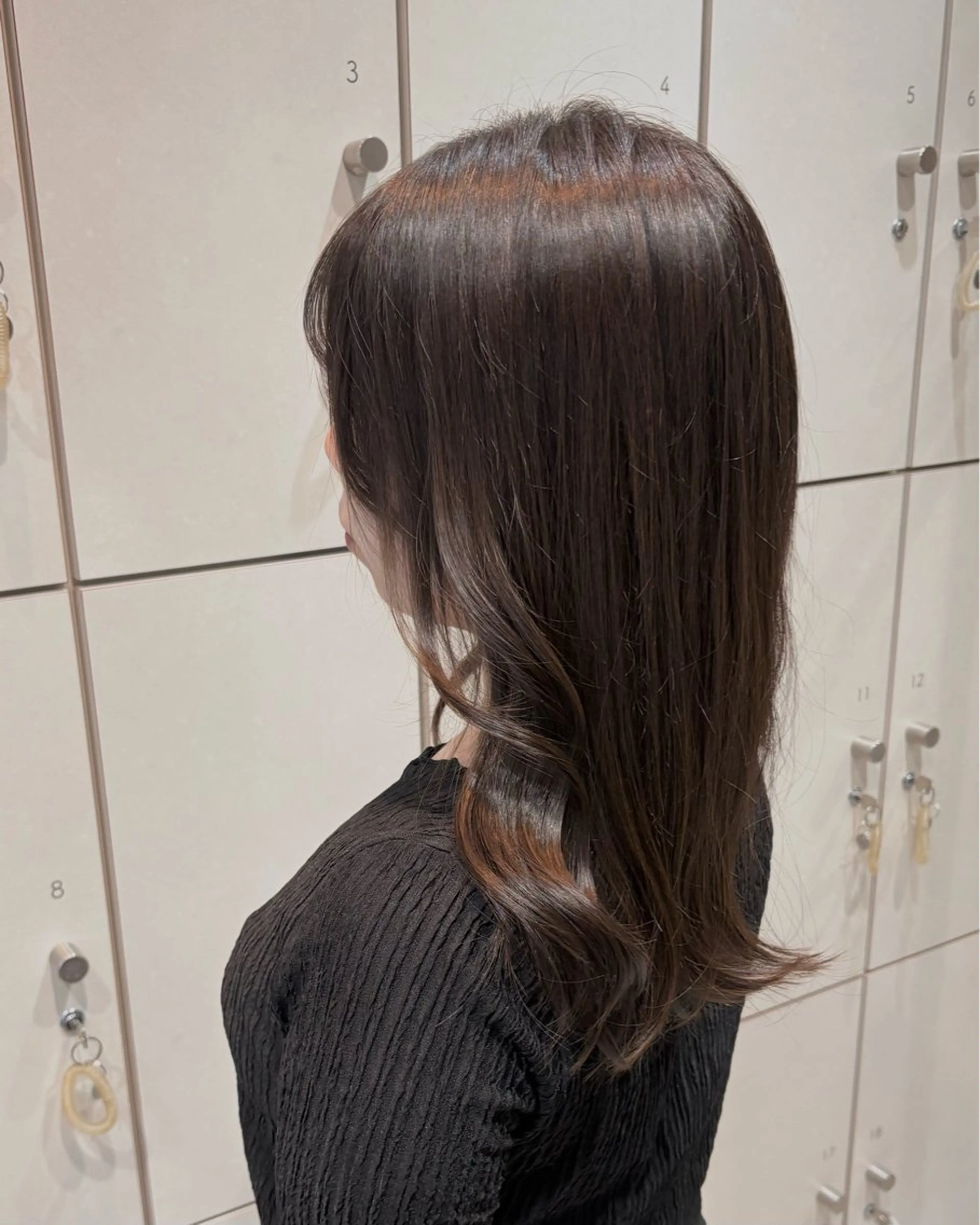 ロング カラー ブラウンカラー 透明感カラー イルミナカラー オリーブブラウン オリーブカラー ヘアカラー ボブ/パーマ/金田 夏葵のヘアスタイル