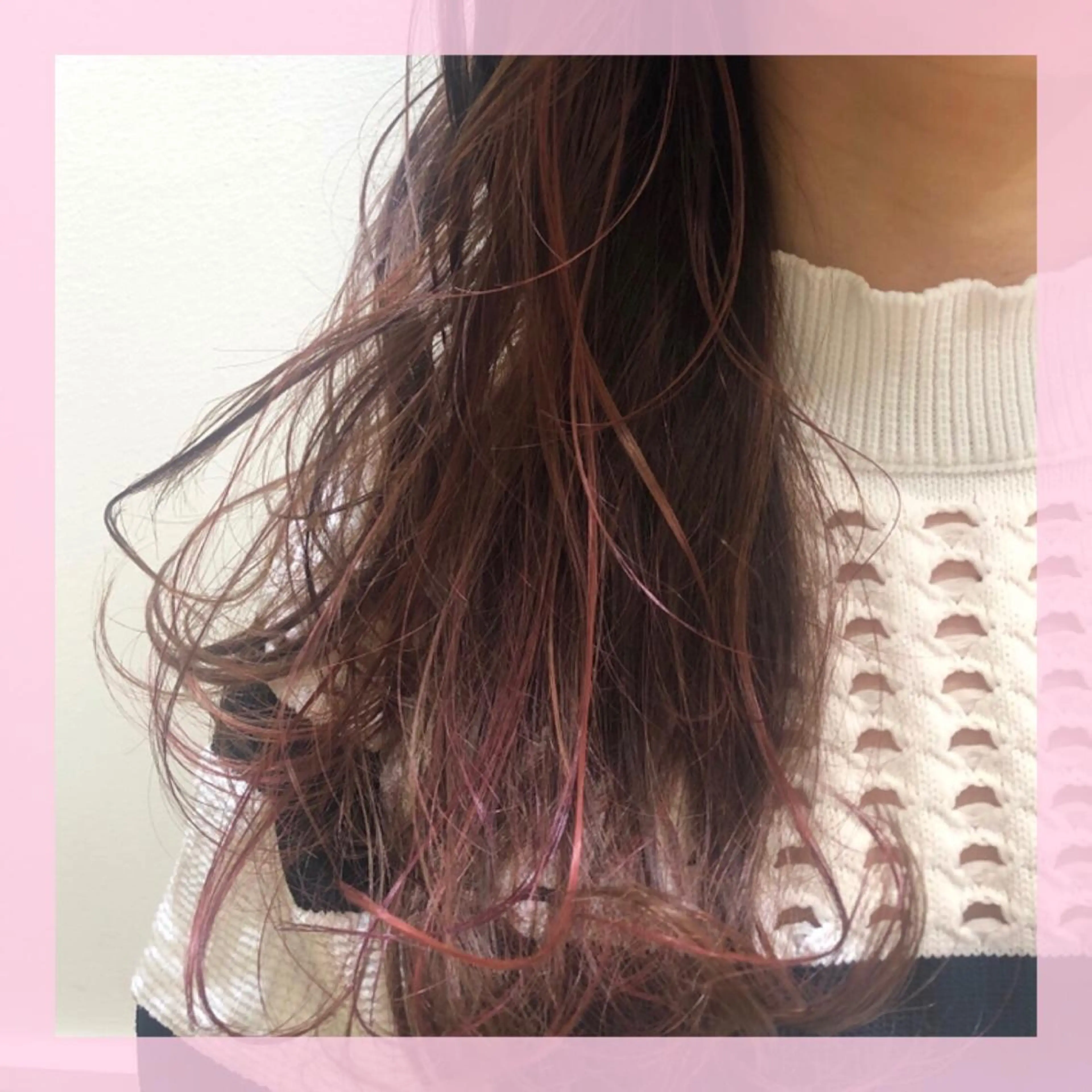 ロング カラー ハイライトカラー ピンクカラー ハイライト plum.所属・🍒前川 🍒のヘアスタイル