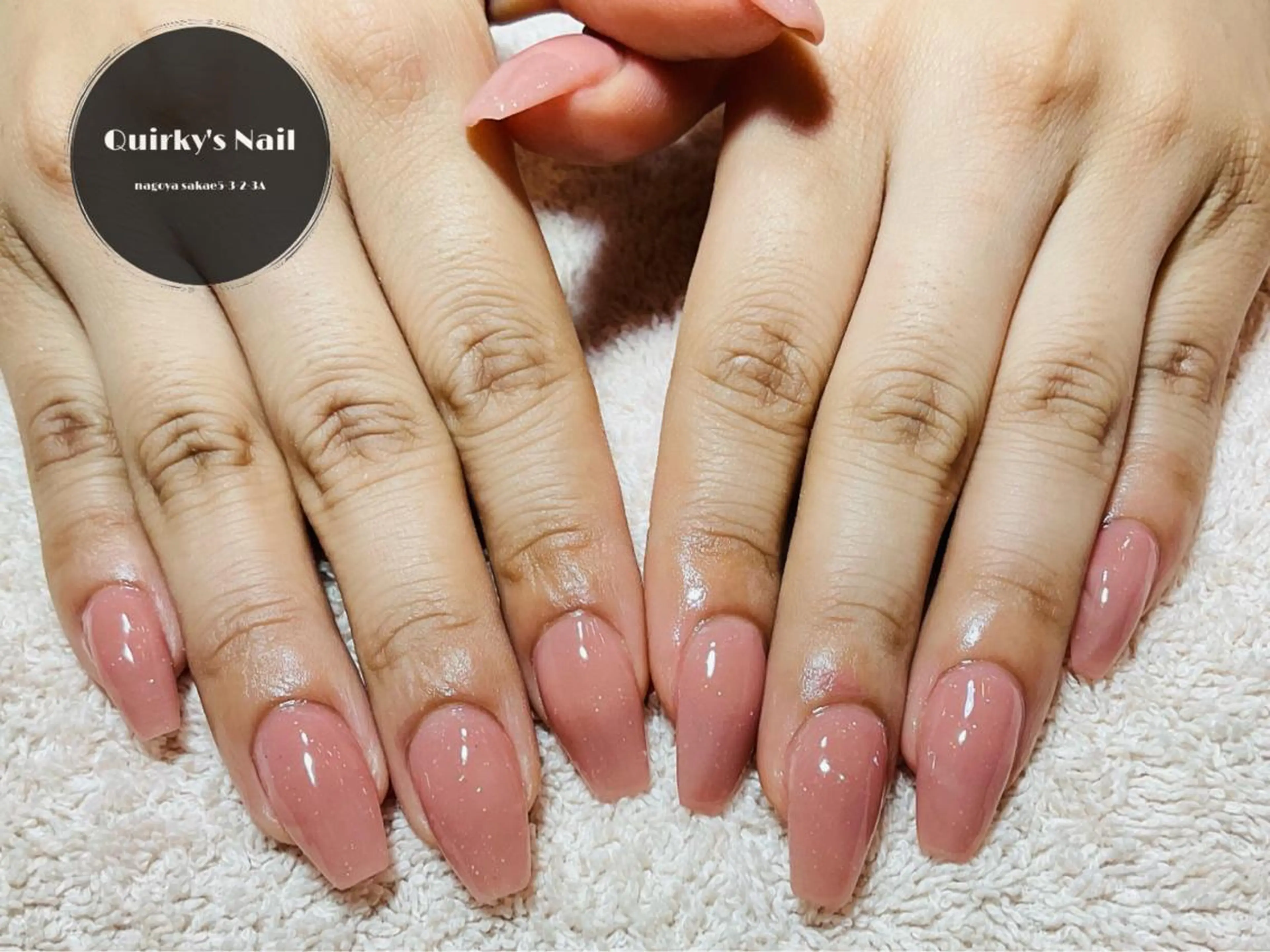 ネイル アートネイル ジェルネイル ワンカラーネイル ピンク ピンクベージュ Quirky's Nail【栄店】のネイルデザイン