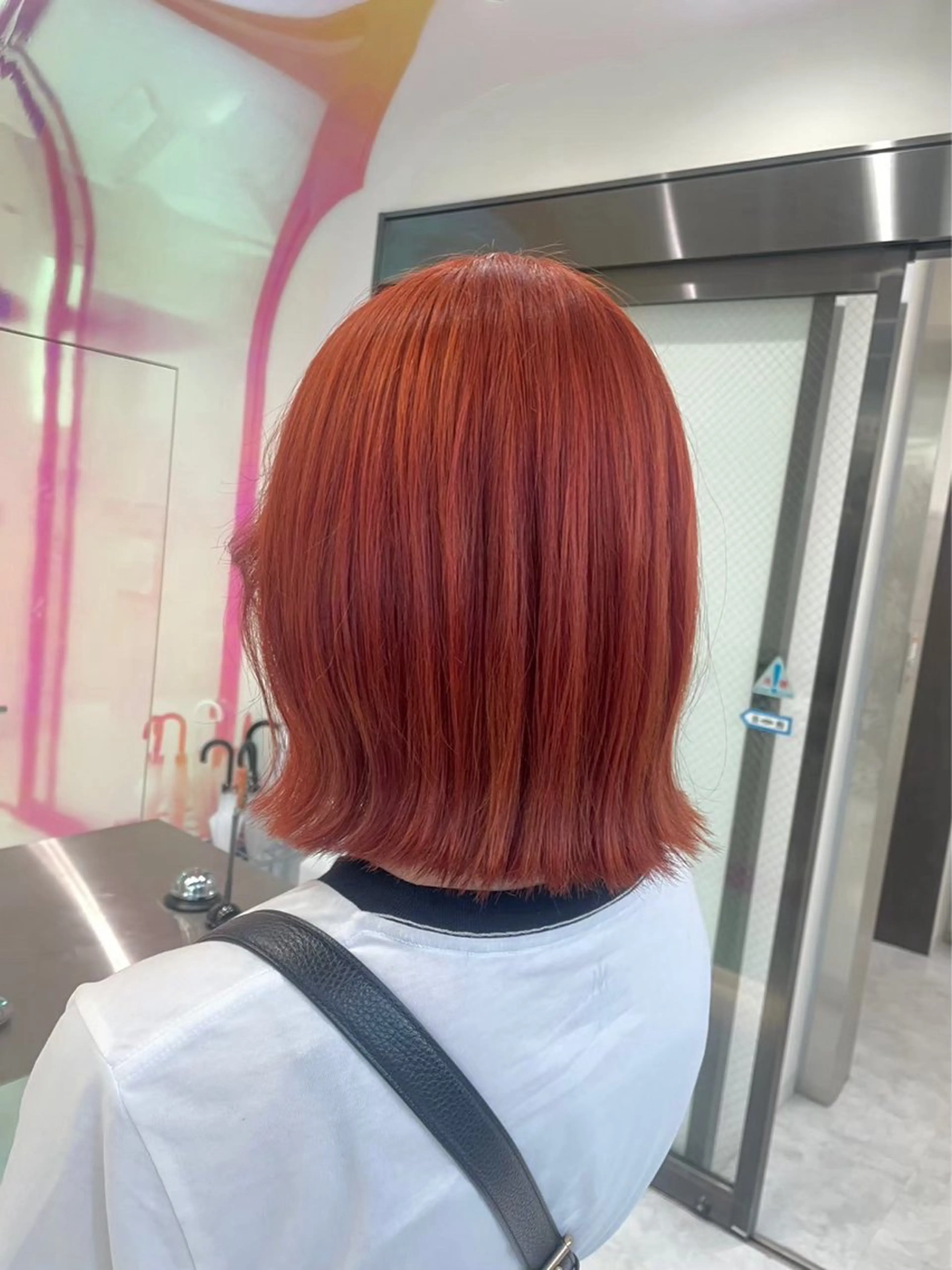 ミディアム カラー ブラウンカラー オレンジ オレンジブラウン ♡ブリーチカラー♡ Mirioのヘアスタイル