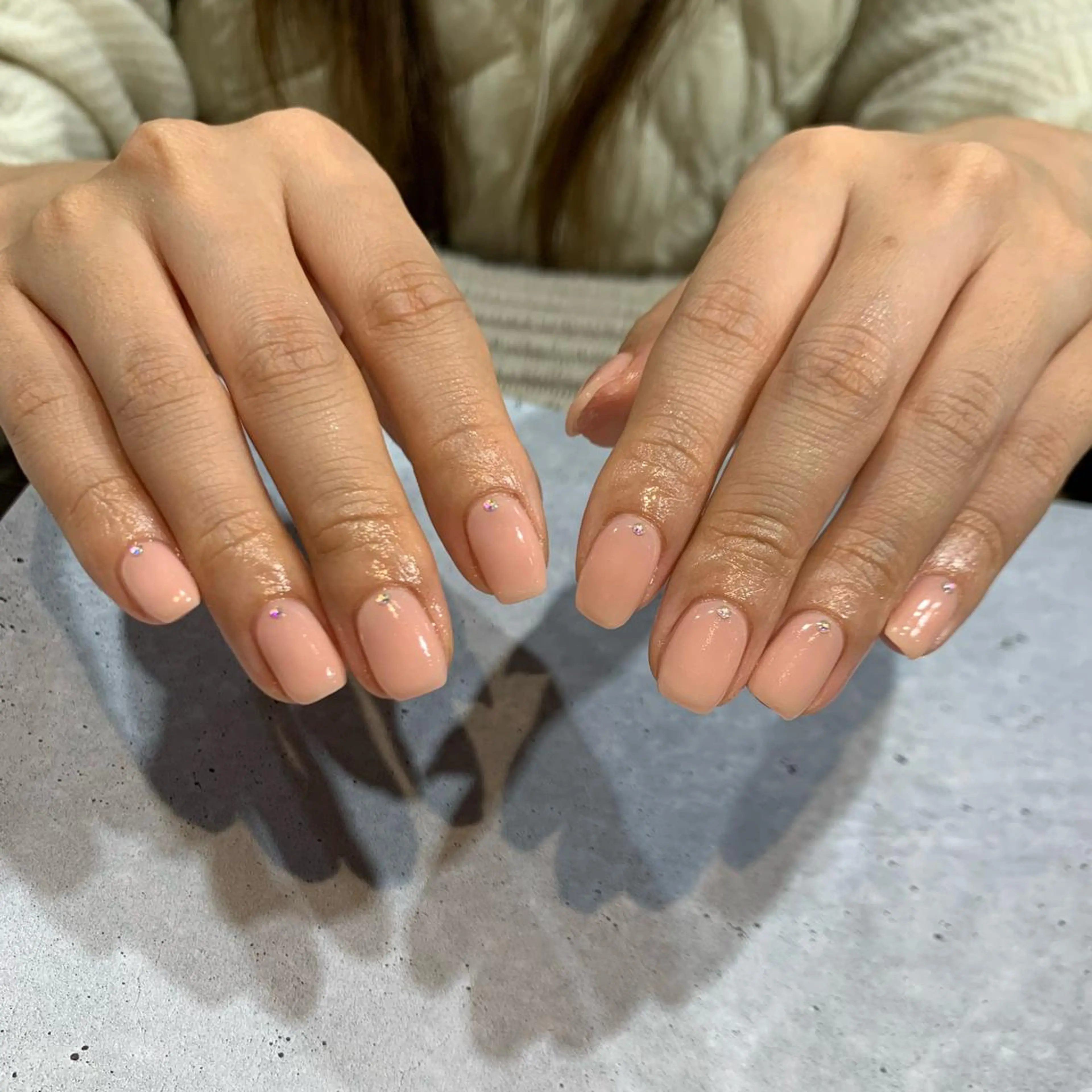 ネイル ピンク ピンクベージュ ハンドネイル nailist Chisakiのネイルデザイン