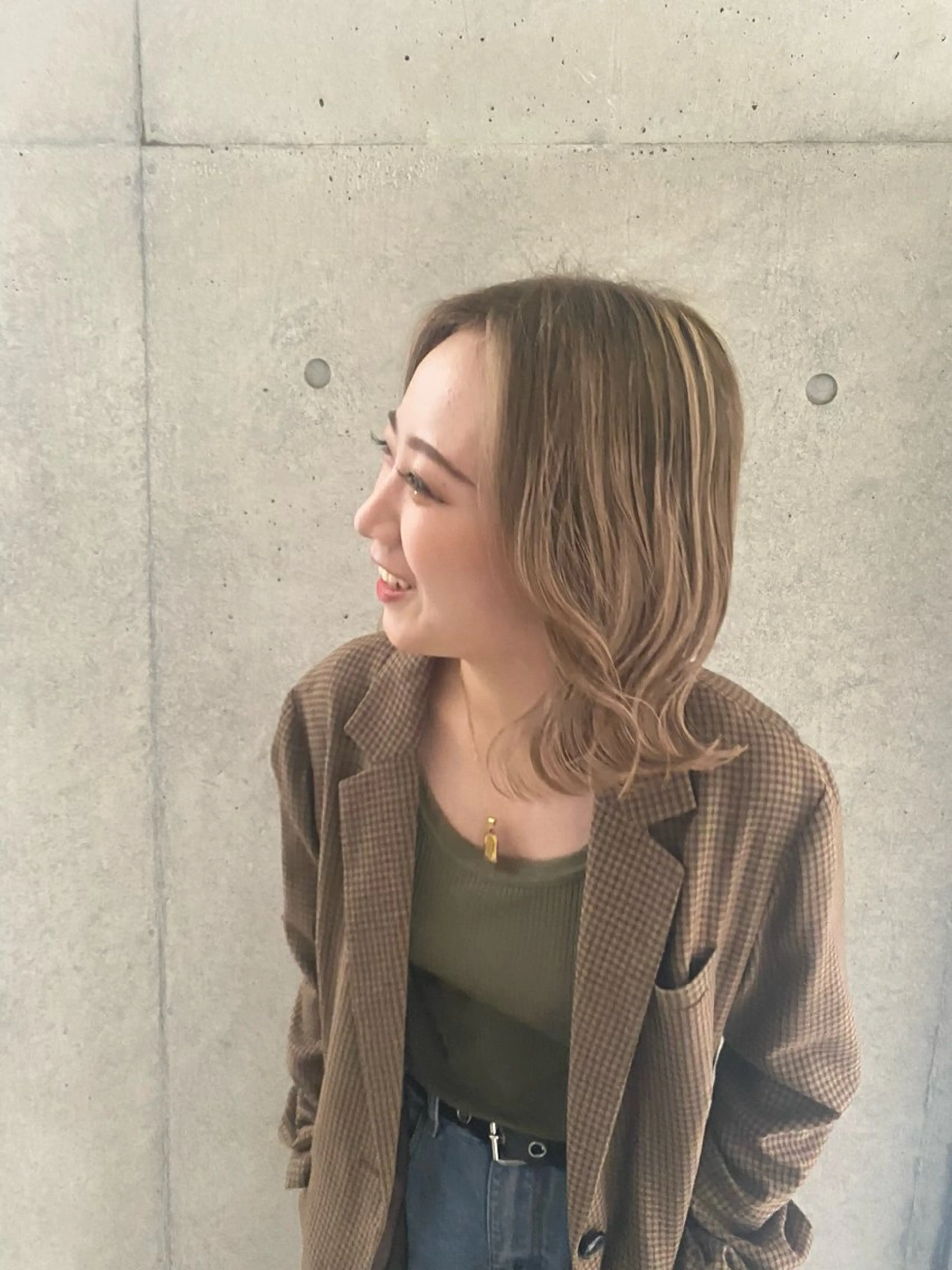 ミディアム カラー ヘアアレンジ 韓国風ヘア 韓国ヘア sasugaのヘアスタイル