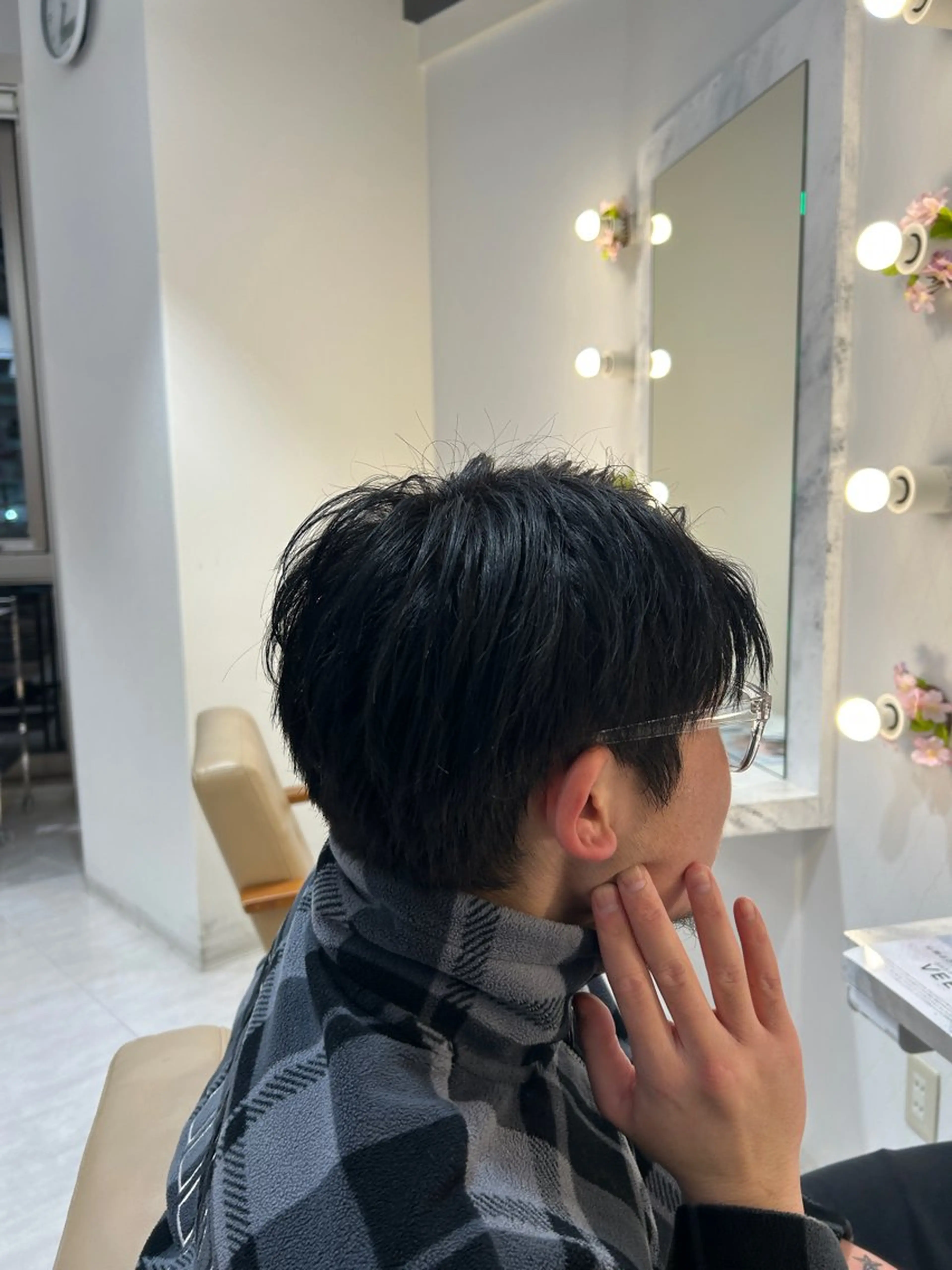 ショート カラー パーマ メンズ メンズショート ダブルカラー 髪質改善 ショートヘア 縮毛矯正 Yuu/髪質改善 デザインカラーのヘアスタイル