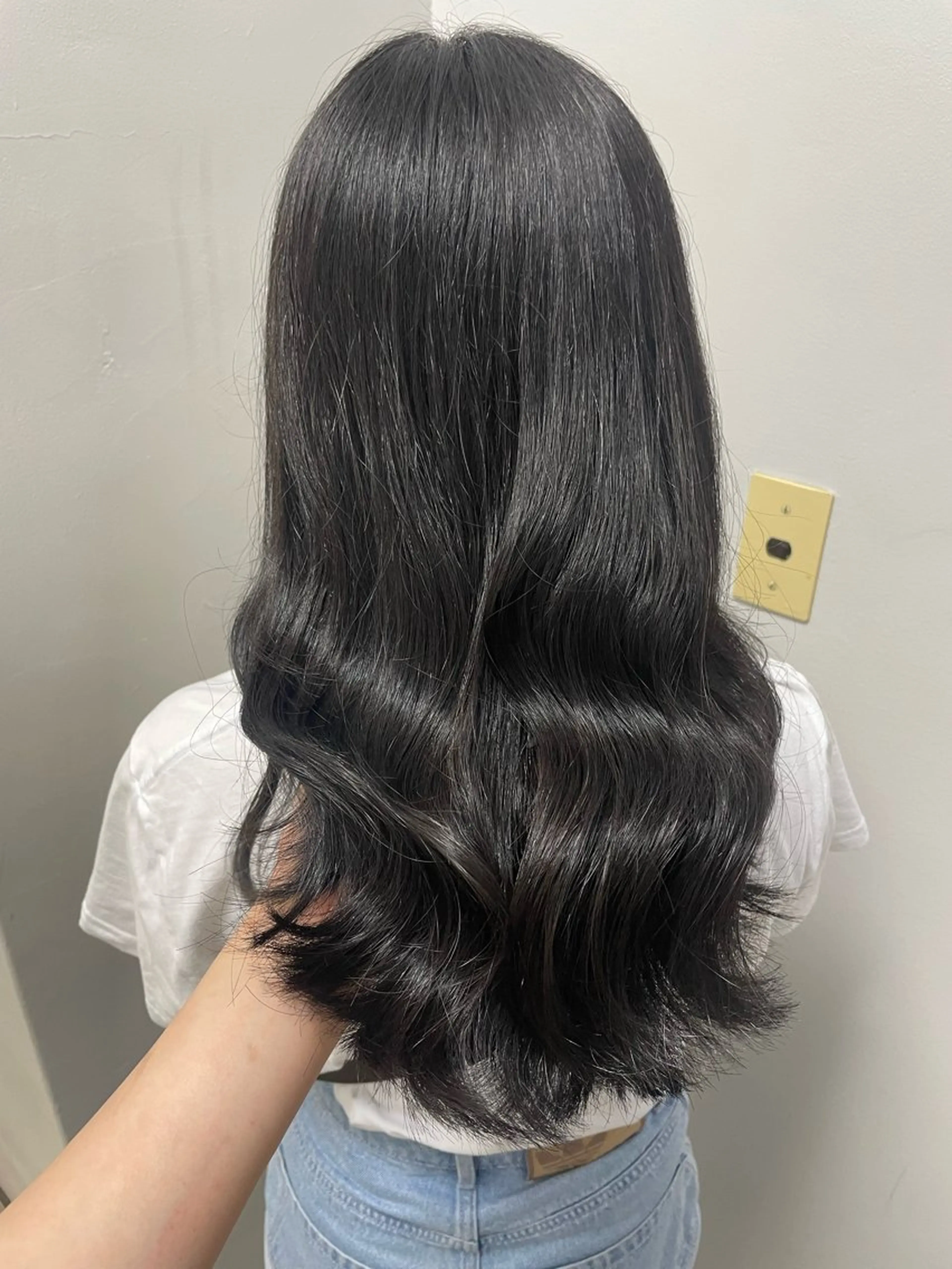 ロング ヘアカラー トリートメント ヘアセット 🤍ベージュ/透明感 韓国ヘア/まりん🤍のヘアスタイル