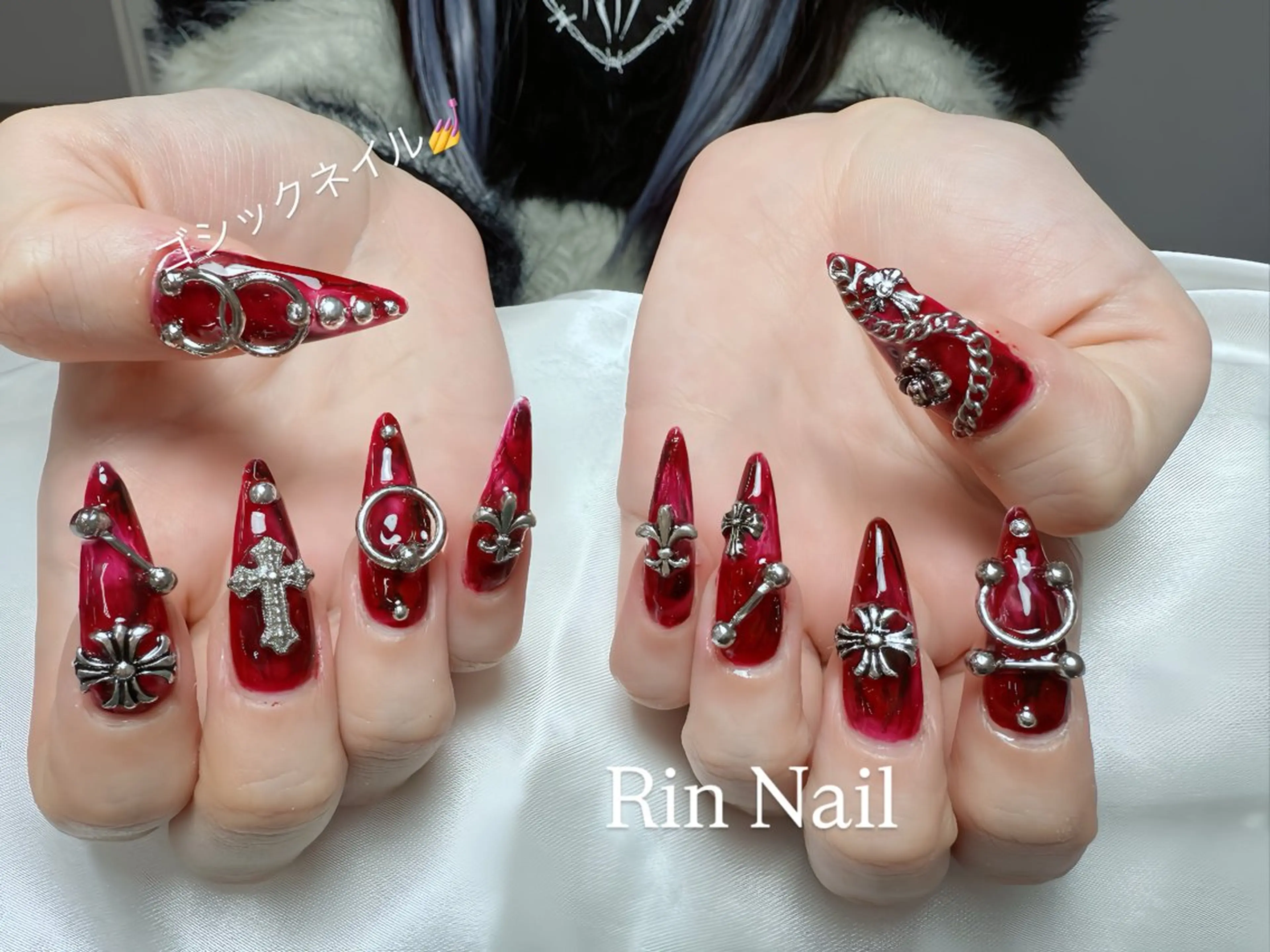 ネイル 成人式 ハンドネイル Rin Nail 新大久保店のネイルデザイン