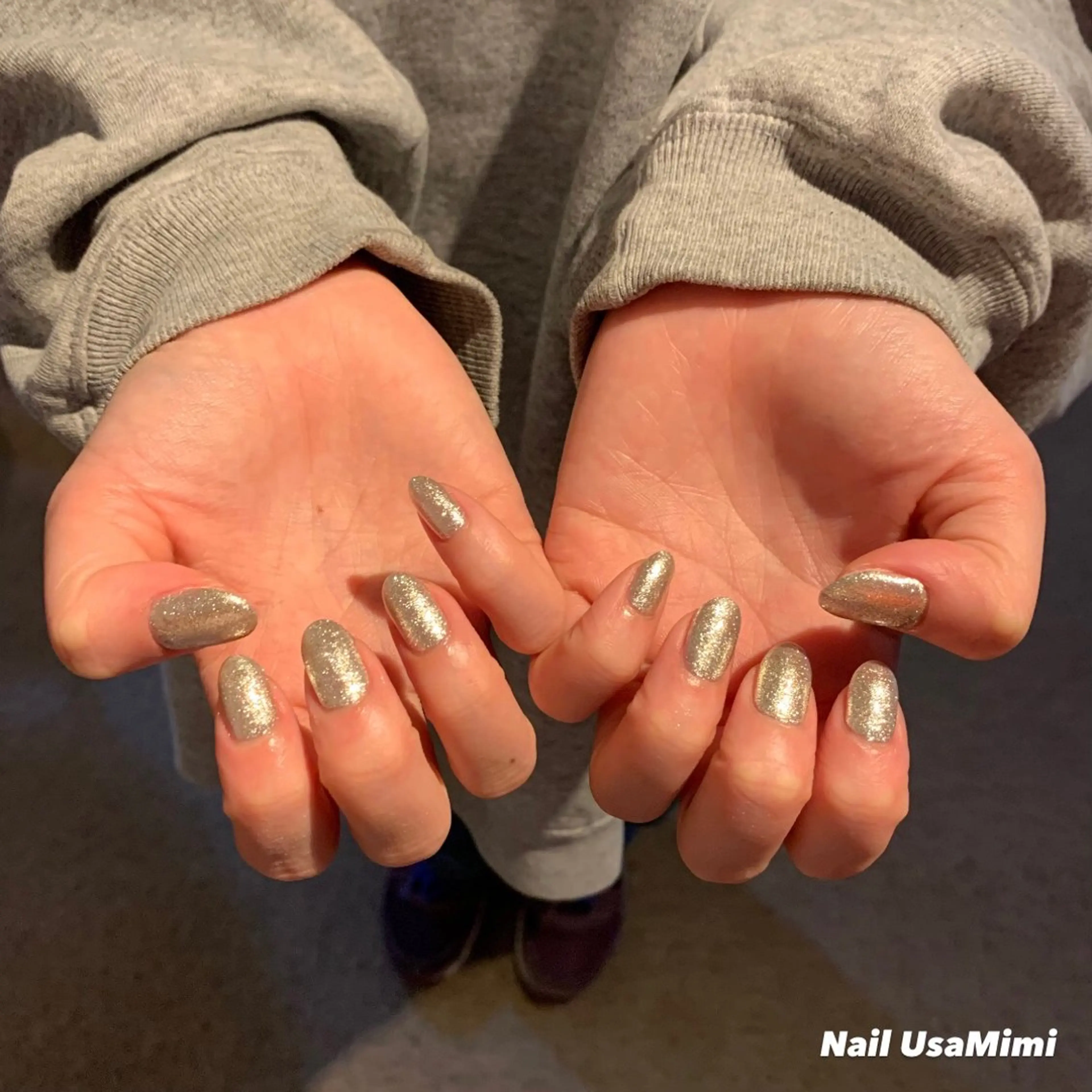 ネイル ジェルネイル マグネットネイル 持ち込み ワンカラーネイル パラジェル 本町ネイルNail UsaMimiのネイルデザイン